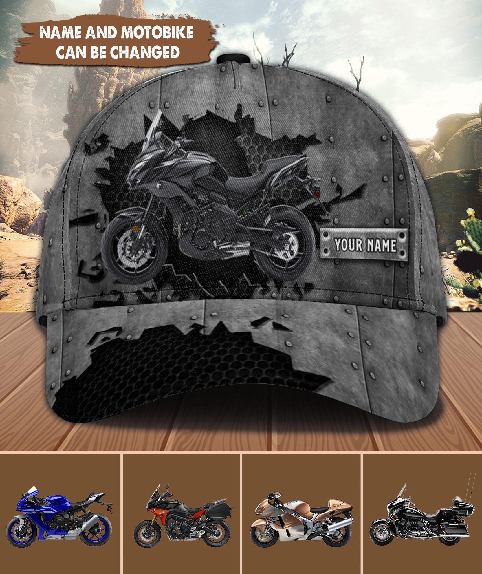 Motorcycle Personalized Classic Cap, Personalized Gift for Motorcycle Lovers, Motorcycle Riders Trucker Hats Custom Hats Gifts For Men & Women