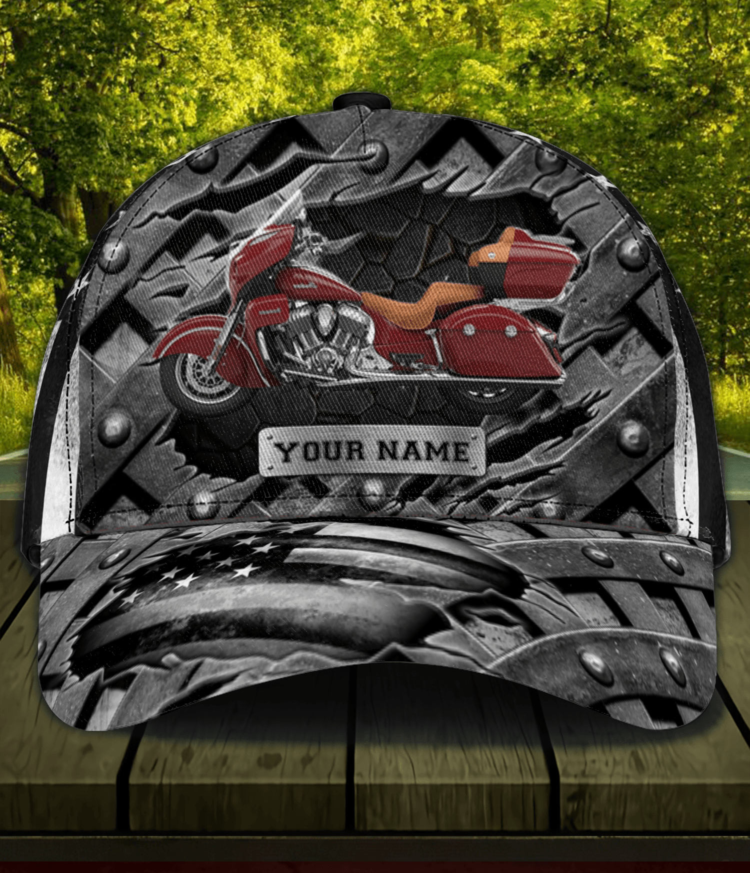 Motorcycle Personalized Classic Cap, Personalized Gift for Motorcycle Lovers, Motorcycle Riders Trucker Hats Custom Hats Gifts For Men & Women