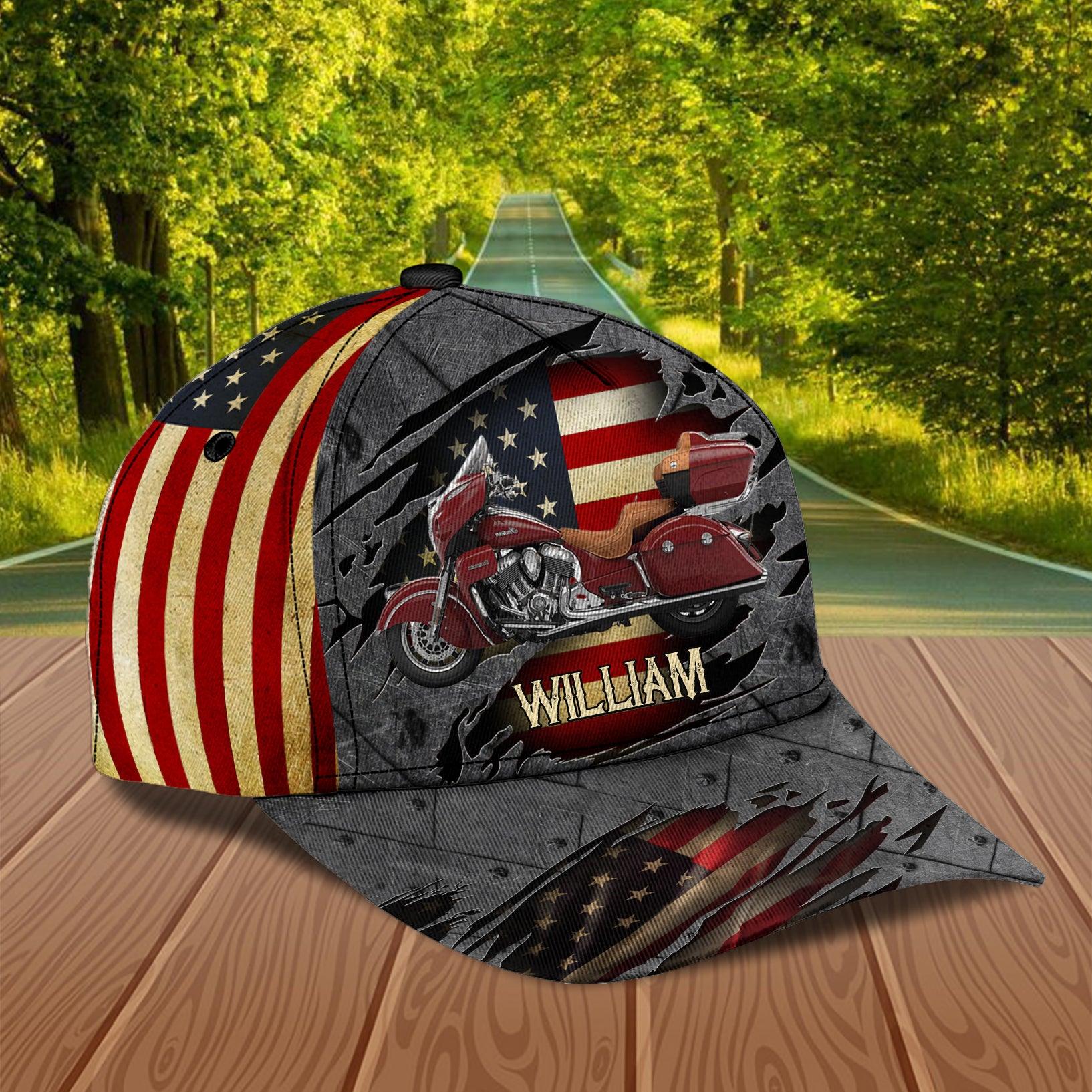 Motorcycle Personalized Classic Cap, Personalized Gift for Motorcycle Lovers, Motorcycle Riders Trucker Hats Custom Hats Gifts For Men & Women