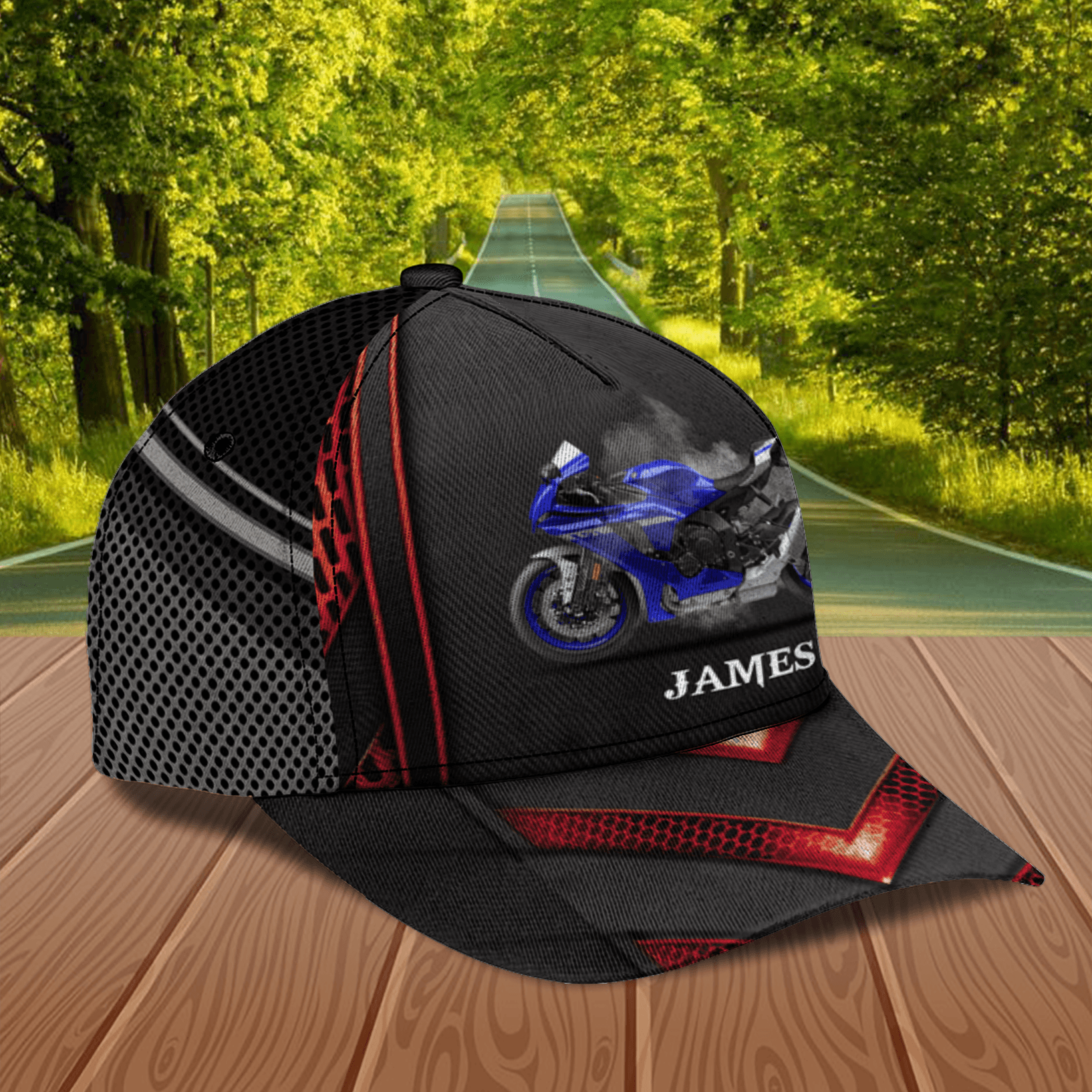 Motorcycle Personalized Classic Cap, Personalized Gift for Motorcycle Lovers, Motorcycle Riders Trucker Hats Custom Hats Gifts For Men & Women