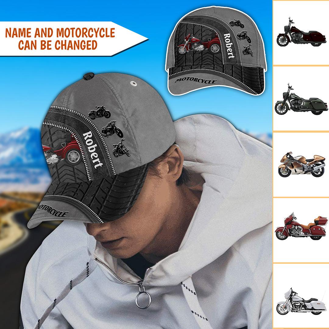Motorcycle Personalized Classic Cap, Personalized Gift for Motorcycle Lovers, Motorcycle Riders Trucker Hats Custom Hats Gifts For Men & Women
