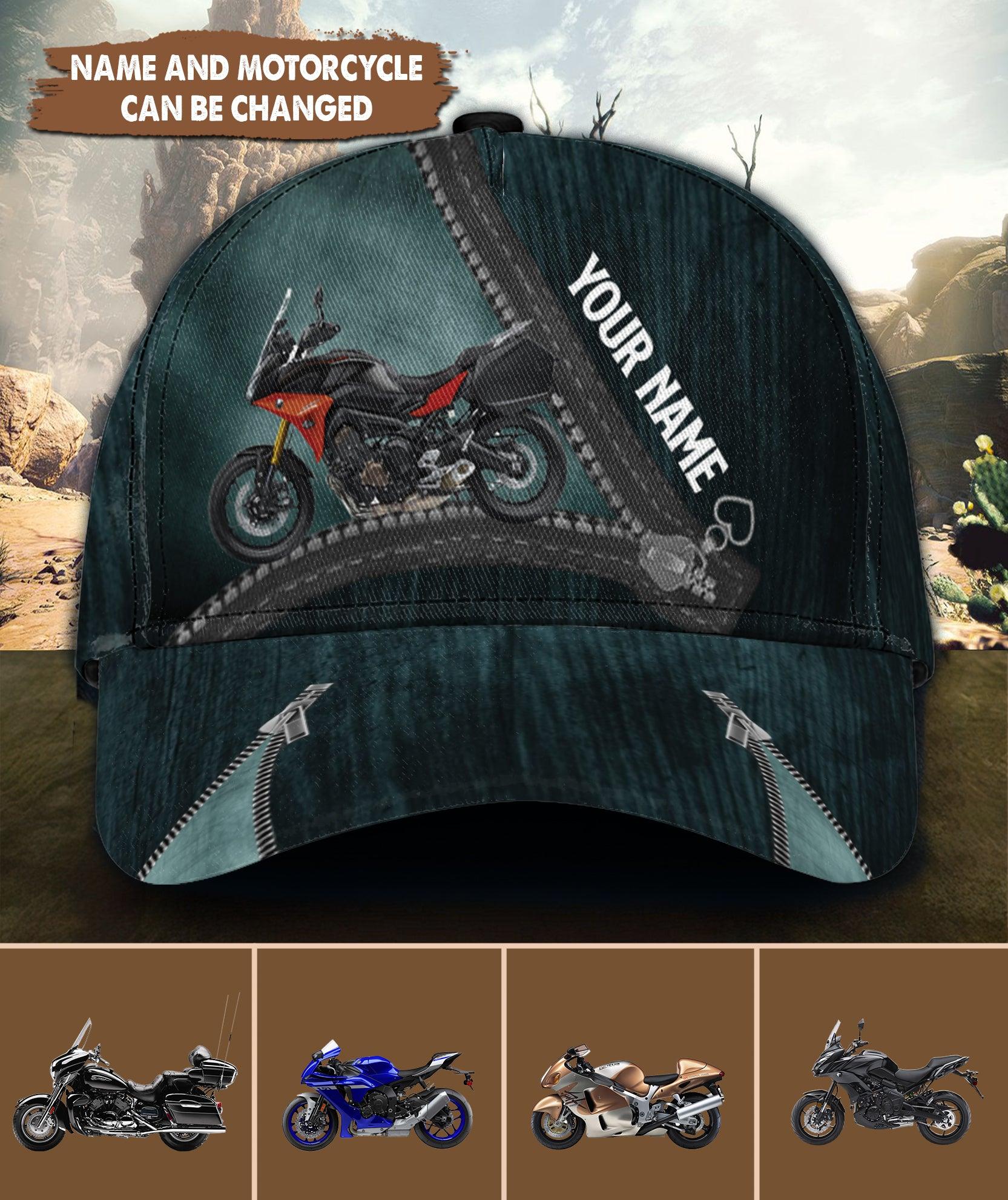 Motorcycle Personalized Classic Cap, Personalized Gift for Motorcycle Lovers, Motorcycle Riders Trucker Hats Custom Hats Gifts For Men & Women