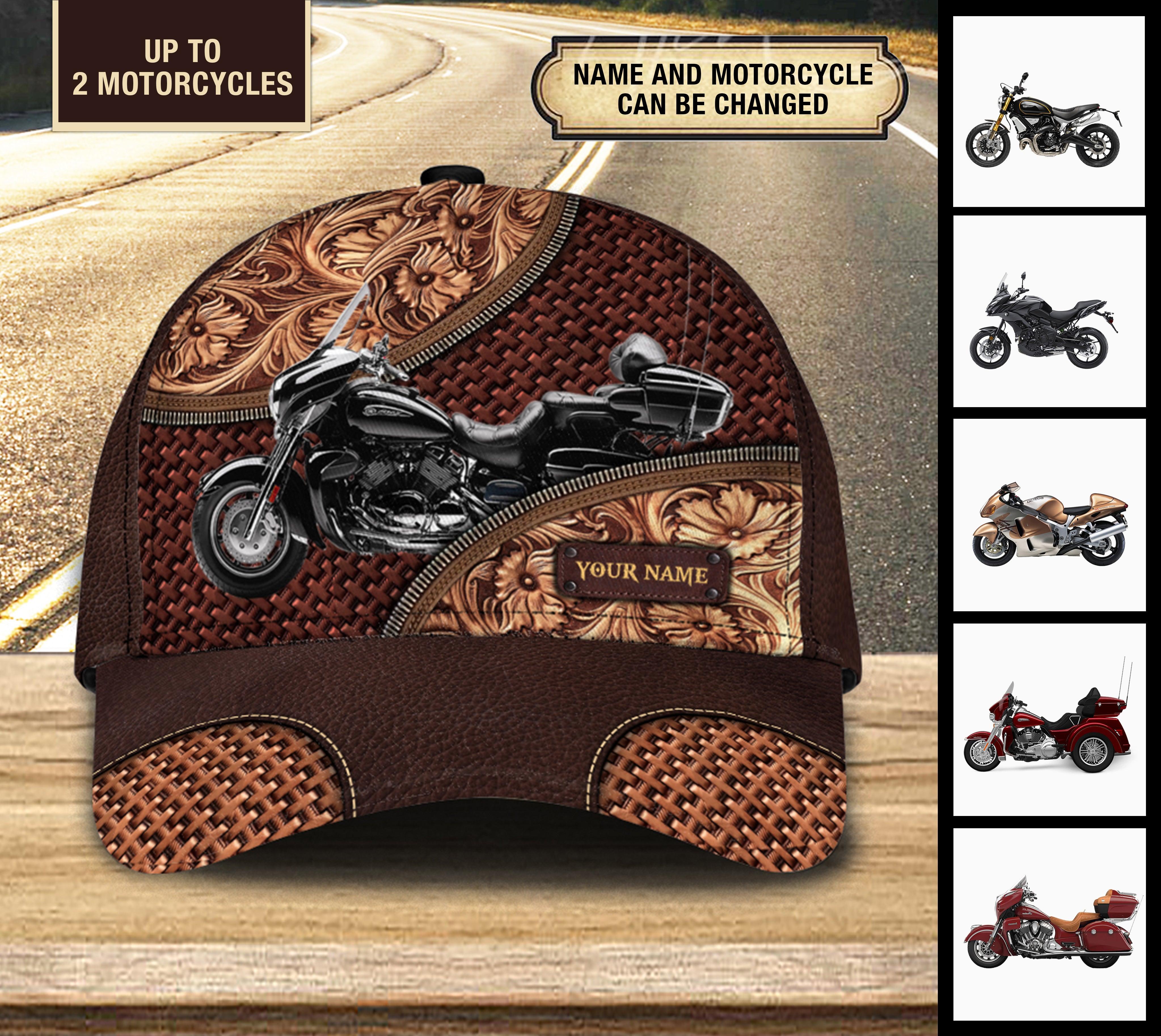 Motorcycle Personalized Classic Cap, Personalized Gift for Motorcycle Lovers, Motorcycle Riders Trucker Hats Custom Hats Gifts For Men & Women