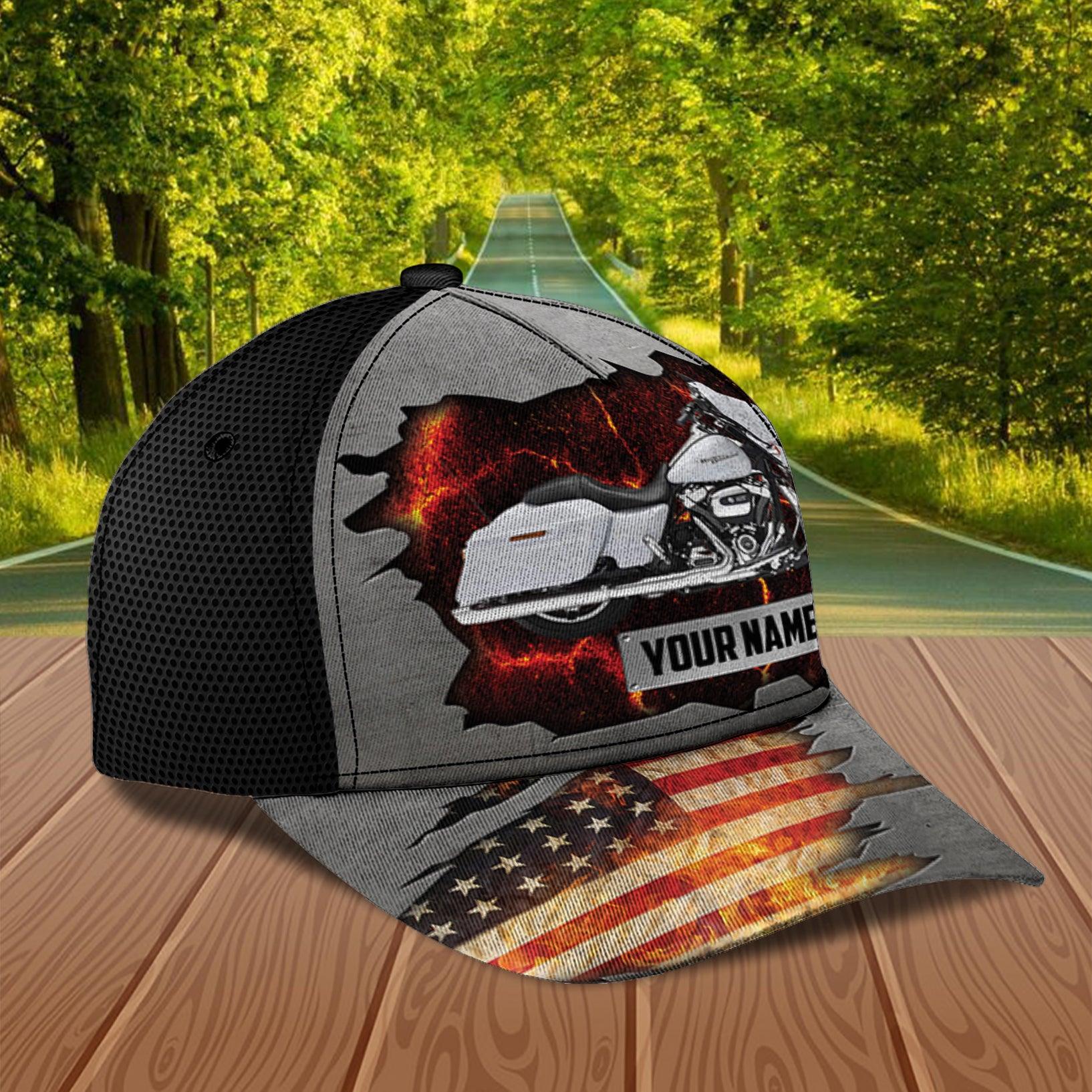 Motorcycle Personalized Classic Cap, Personalized Gift for Motorcycle Lovers, Motorcycle Riders Trucker Hats Custom Hats Gifts For Men & Women