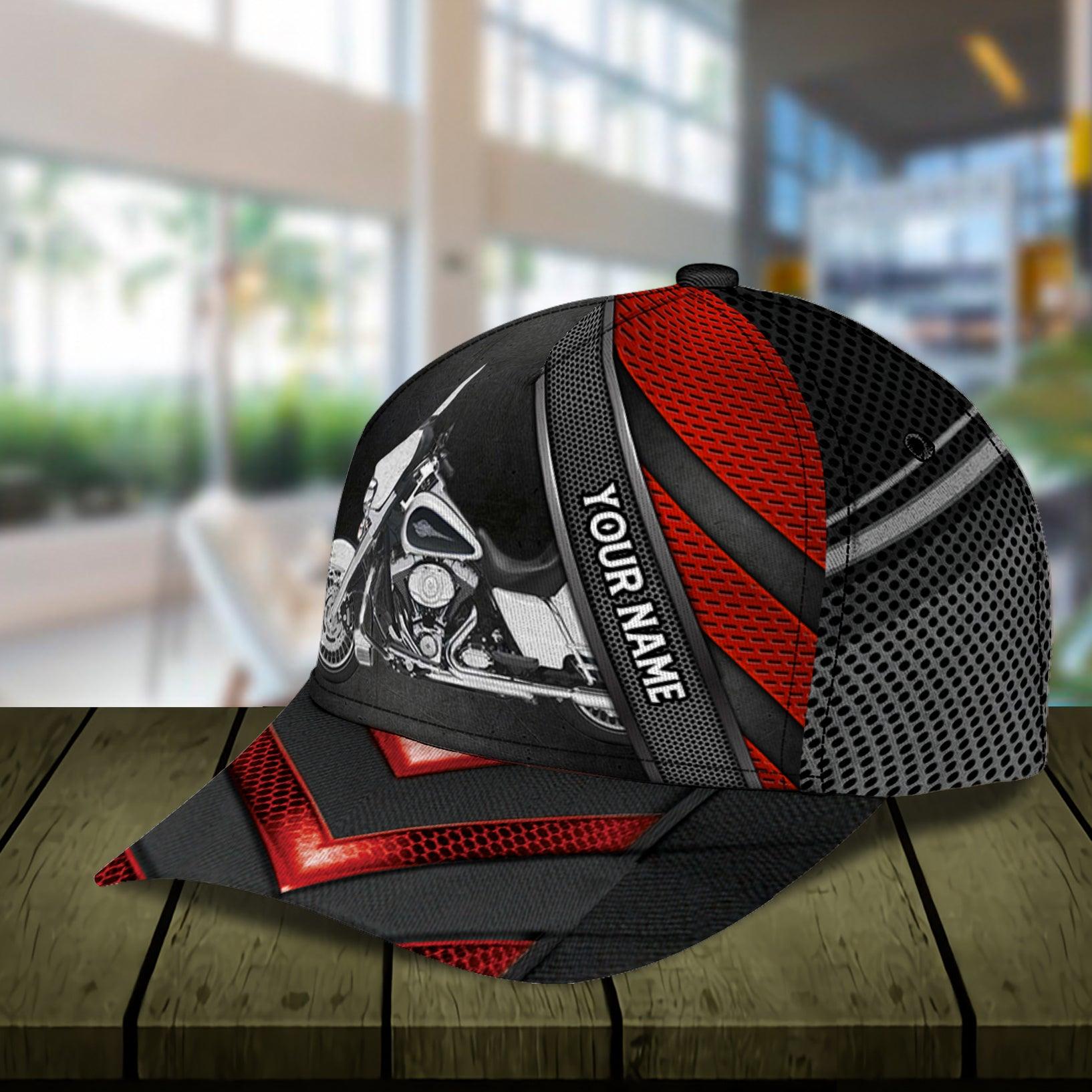 Motorcycle Personalized Classic Cap, Personalized Gift for Motorcycle Lovers, Motorcycle Riders Trucker Hats Custom Hats Gifts For Men & Women
