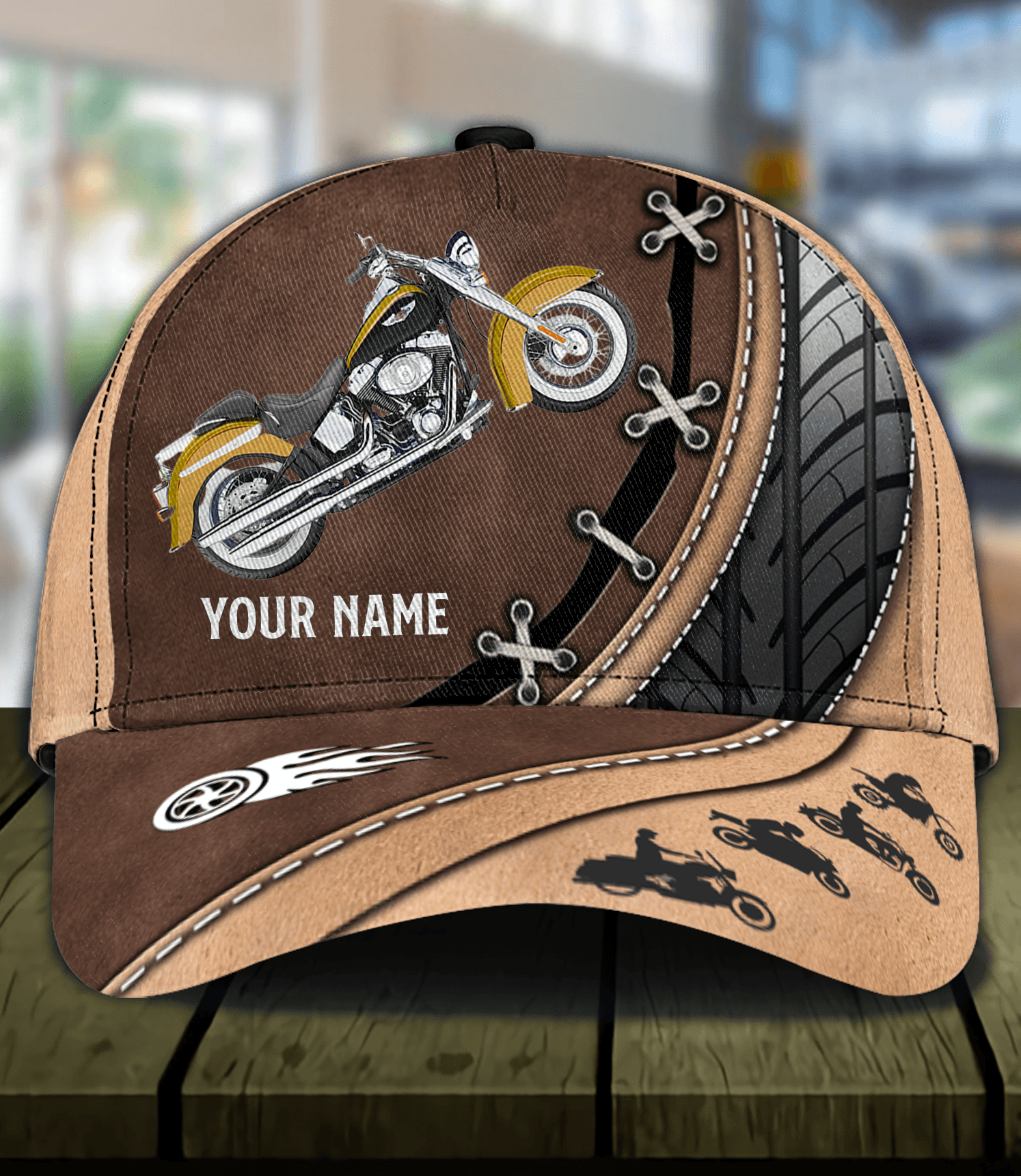Motorcycle Personalized Classic Cap, Personalized Gift for Motorcycle Lovers, Motorcycle Riders Trucker Hats Custom Hats Gifts For Men & Women