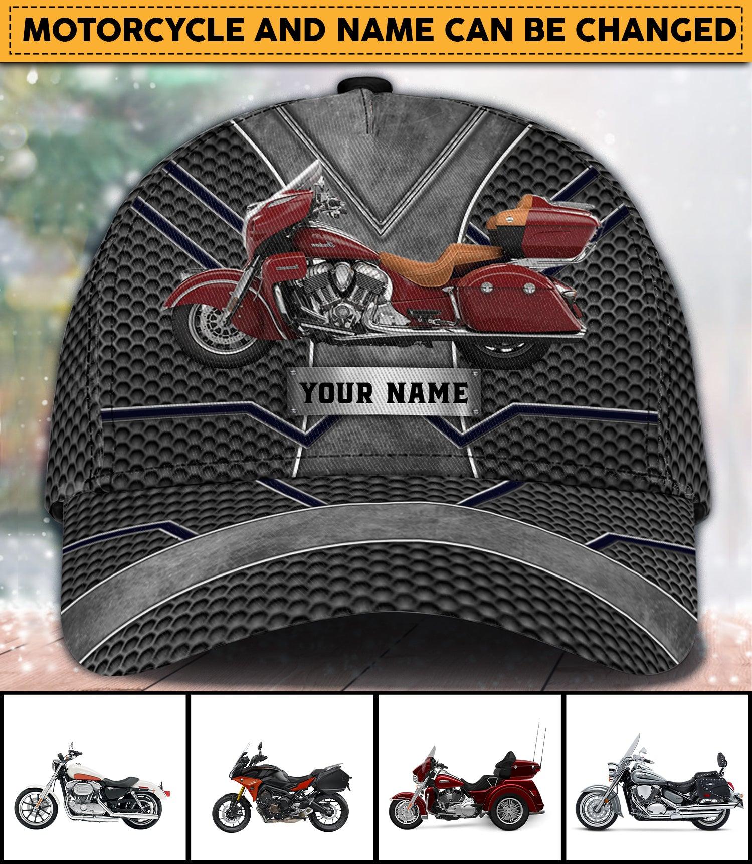 Motorcycle Personalized Classic Cap, Personalized Gift for Motorcycle Lovers, Motorcycle Riders Trucker Hats Custom Hats Gifts For Men & Women