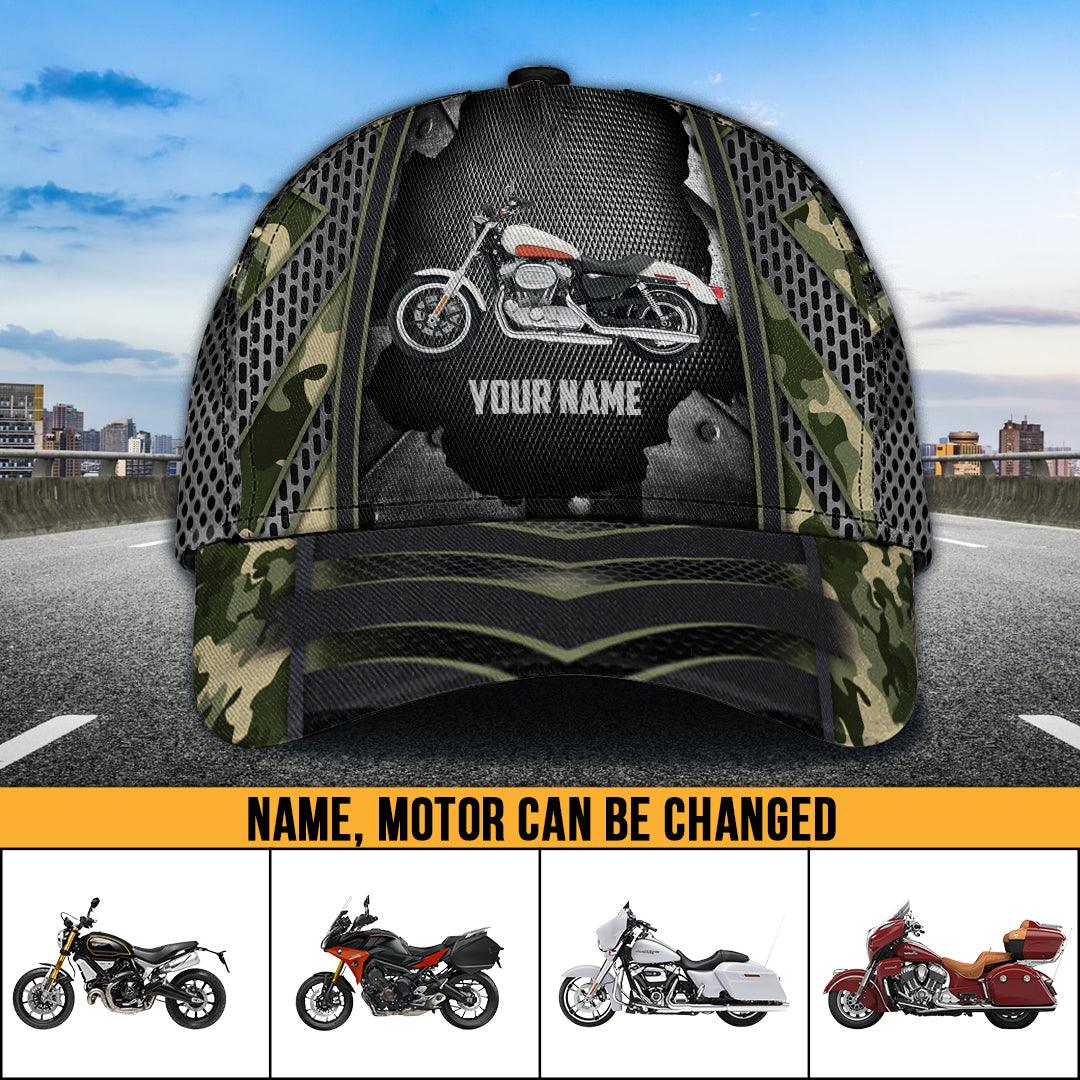 Motorcycle Personalized Classic Cap, Personalized Gift for Motorcycle Lovers, Motorcycle Riders Trucker Hats Custom Hats Gifts For Men & Women