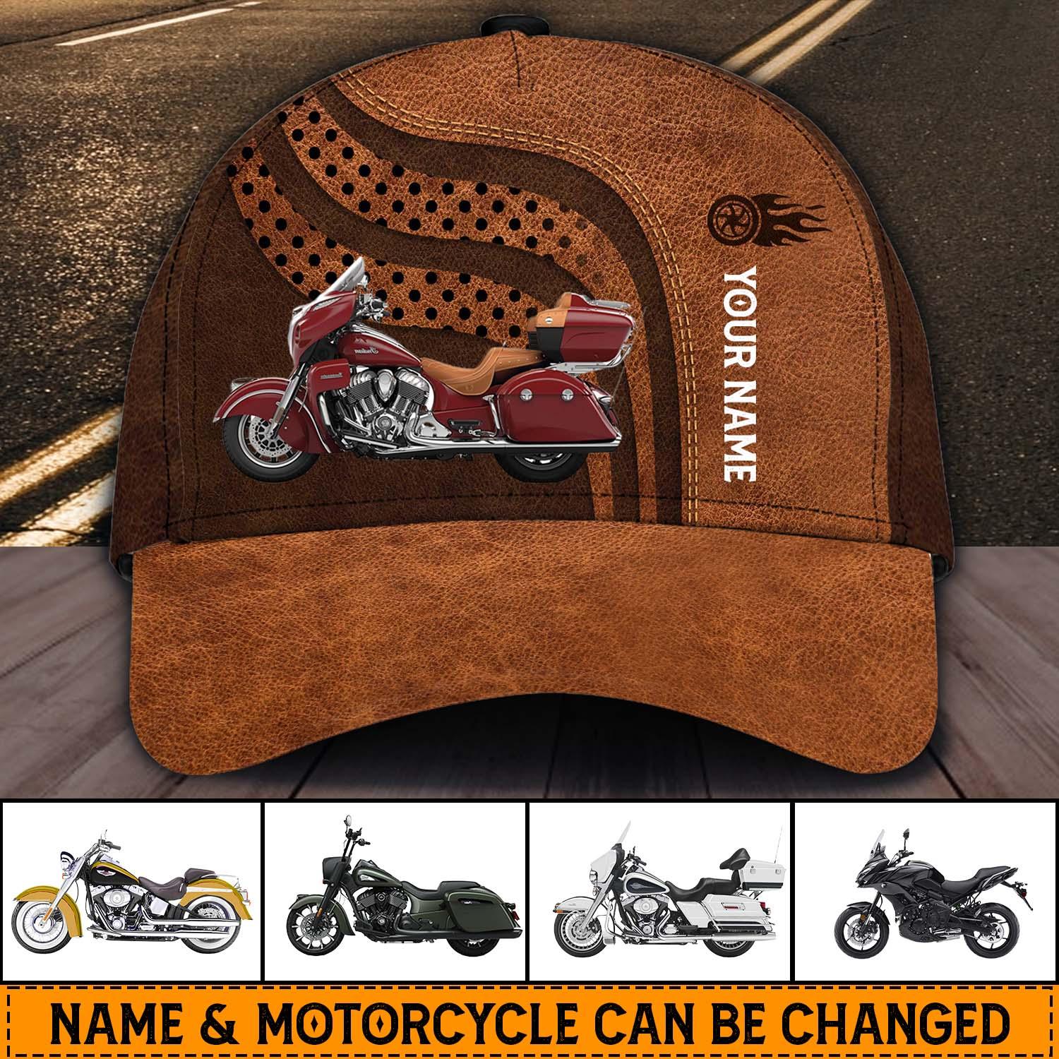 Motorcycle Personalized Classic Cap, Personalized Gift for Motorcycle Lovers, Motorcycle Riders Trucker Hats Custom Hats Gifts For Men & Women