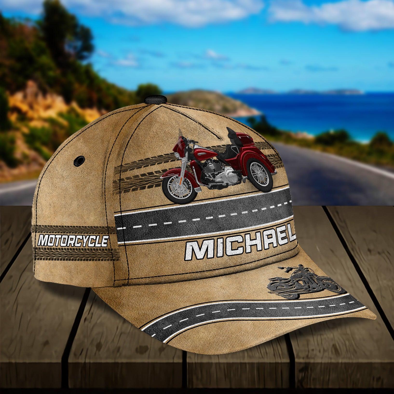 Motorcycle Personalized Classic Cap, Personalized Gift for Motorcycle Lovers, Motorcycle Riders Trucker Hats Custom Hats Gifts For Men & Women