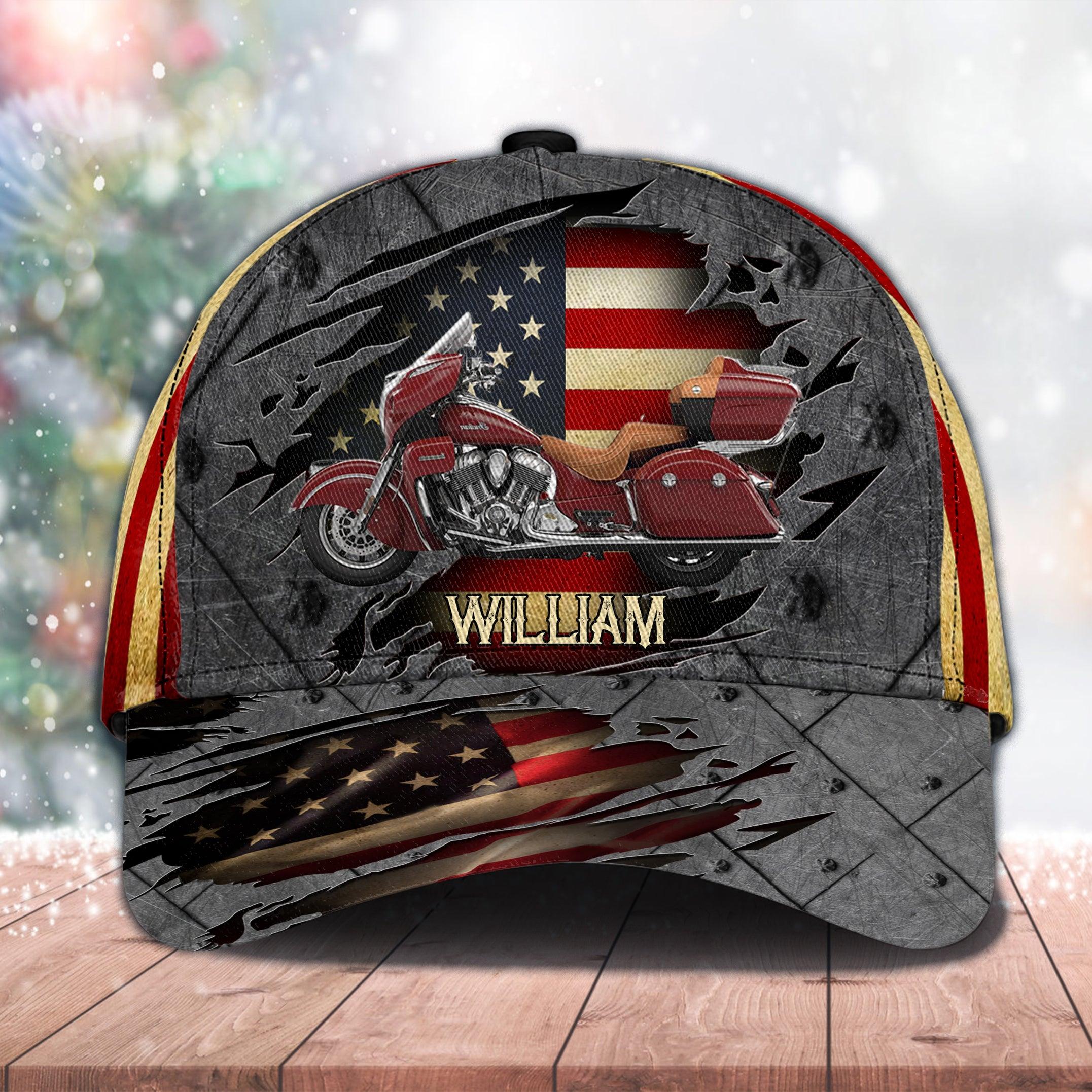 Motorcycle Personalized Classic Cap, Personalized Gift for Motorcycle Lovers, Motorcycle Riders Trucker Hats Custom Hats Gifts For Men & Women