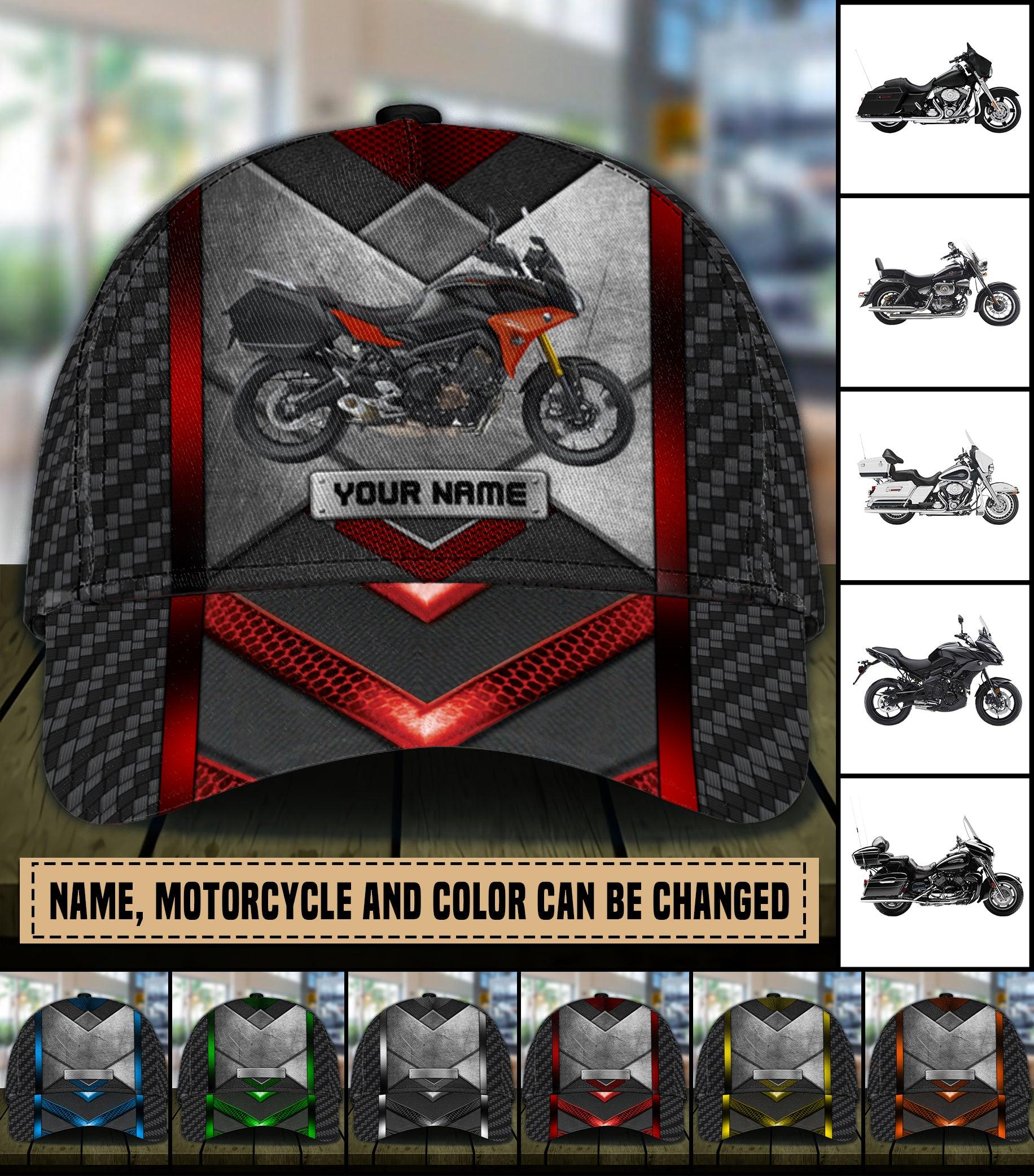 Motorcycle Personalized Classic Cap, Personalized Gift for Motorcycle Lovers, Motorcycle Riders Trucker Hats Custom Hats Gifts For Men & Women