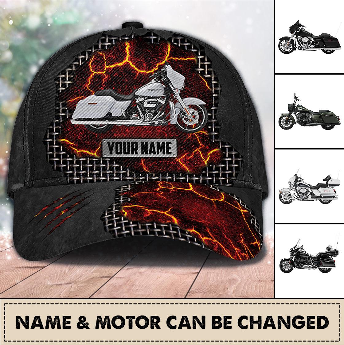 Motorcycle Personalized Classic Cap, Personalized Gift for Motorcycle Lovers, Motorcycle Riders Trucker Hats Custom Hats Gifts For Men & Women