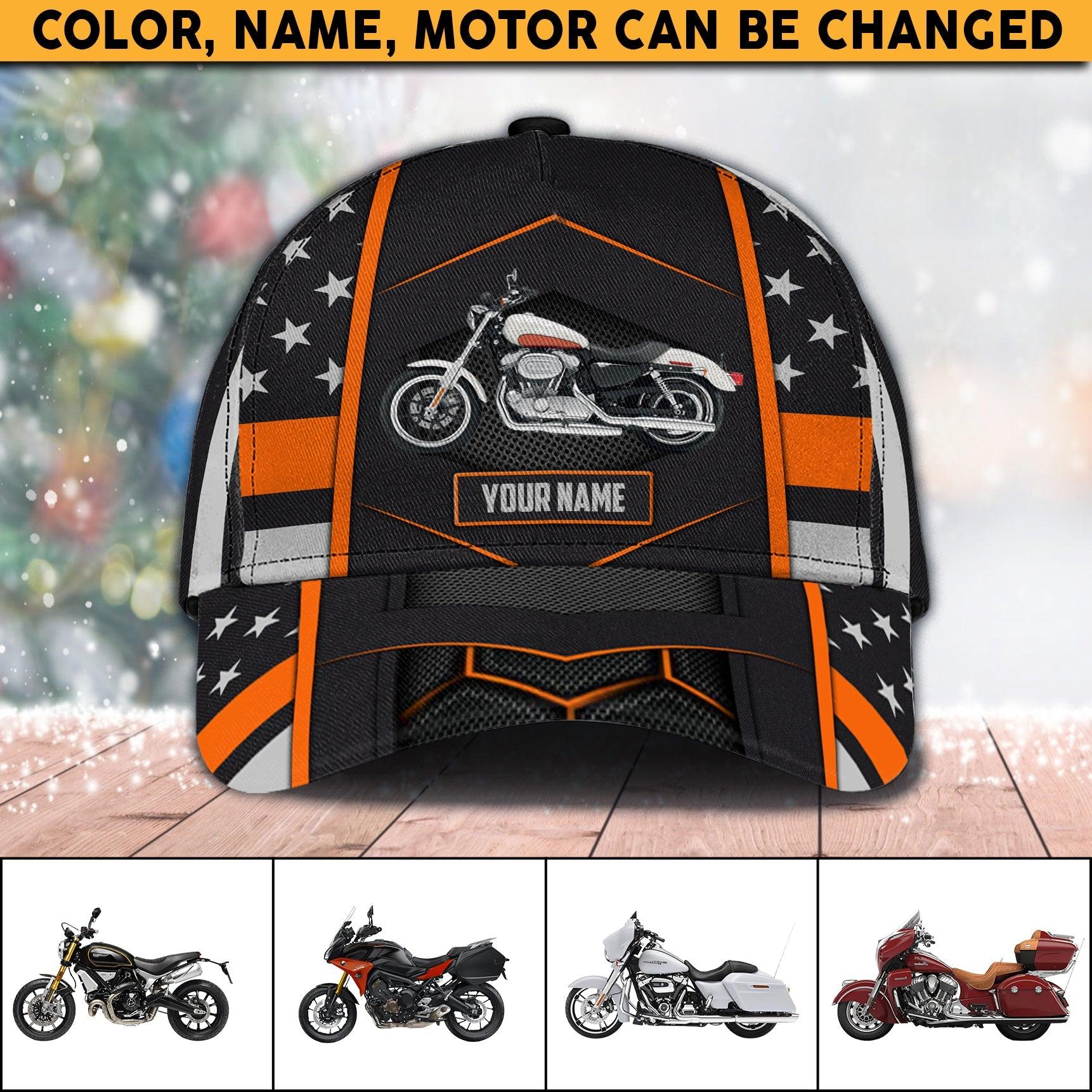 Motorcycle Personalized Classic Cap, Personalized Gift for Motorcycle Lovers, Motorcycle Riders Trucker Hats Custom Hats Gifts For Men & Women