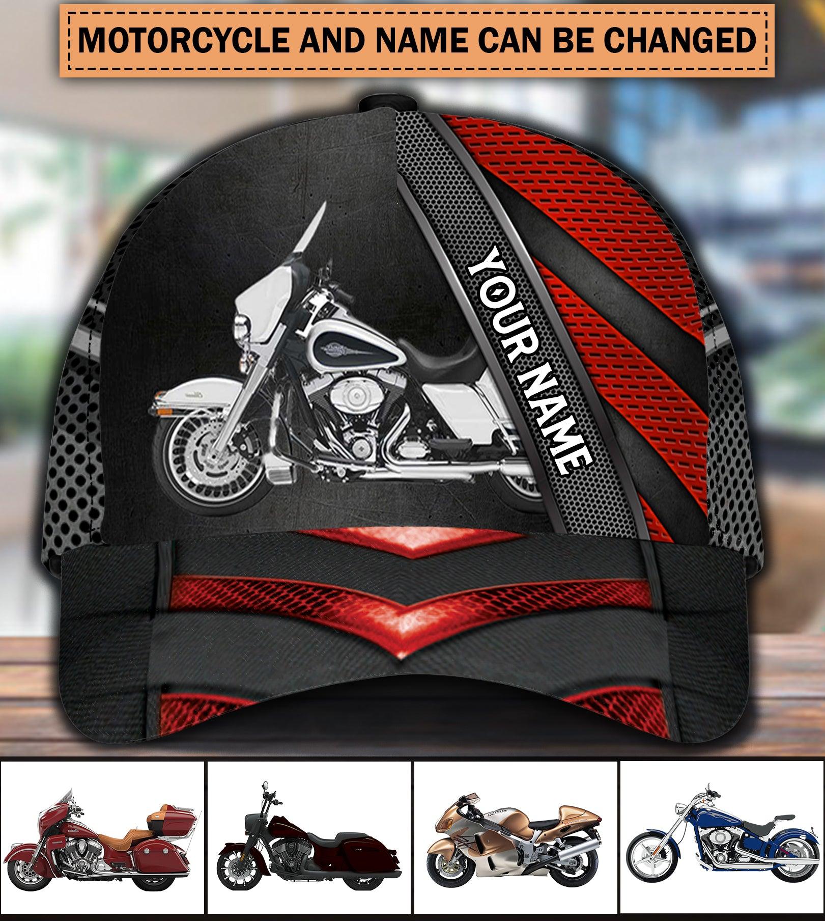 Motorcycle Personalized Classic Cap, Personalized Gift for Motorcycle Lovers, Motorcycle Riders Trucker Hats Custom Hats Gifts For Men & Women
