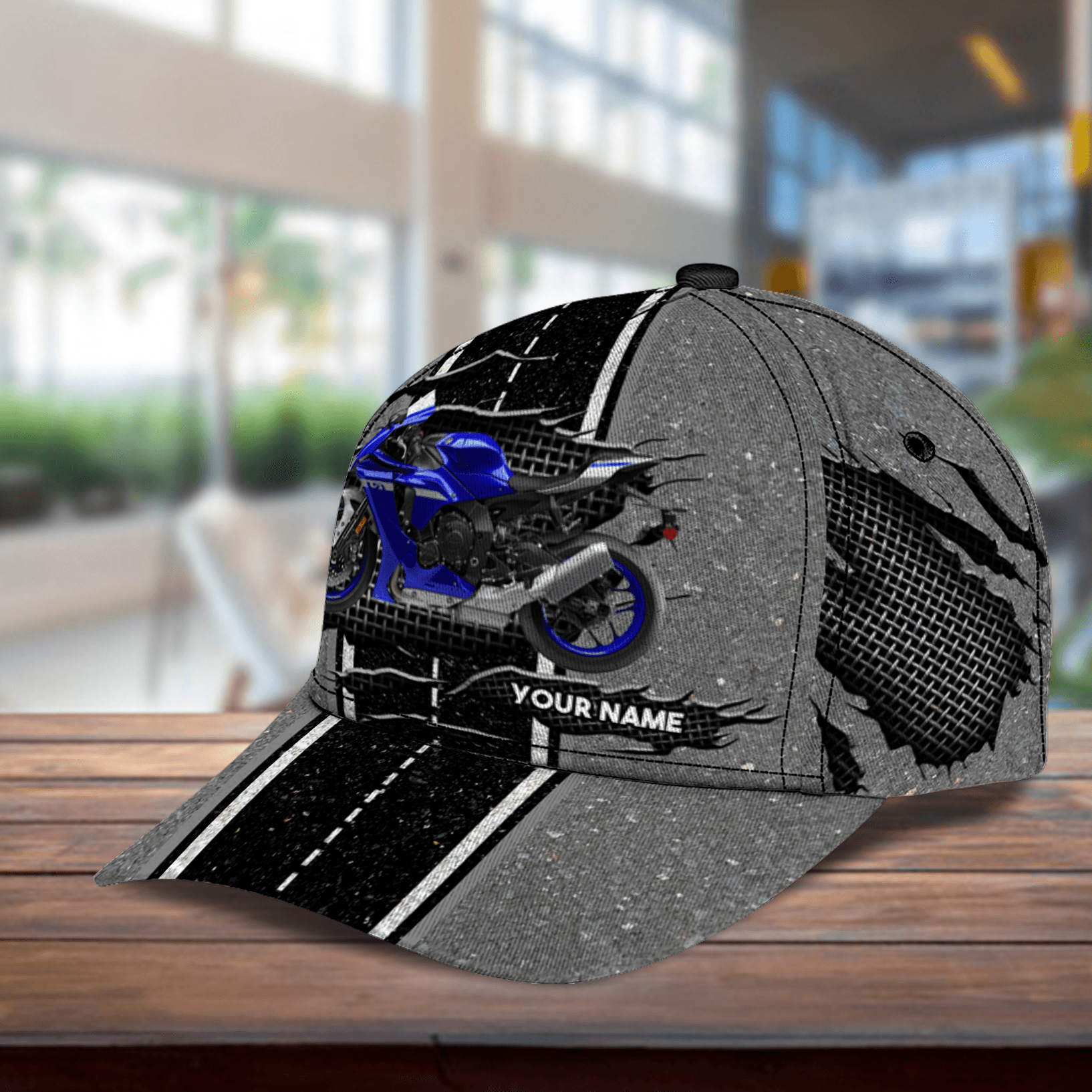Motorcycle Personalized Classic Cap, Personalized Gift for Motorcycle Lovers, Motorcycle Riders Trucker Hats Custom Hats Gifts For Men & Women