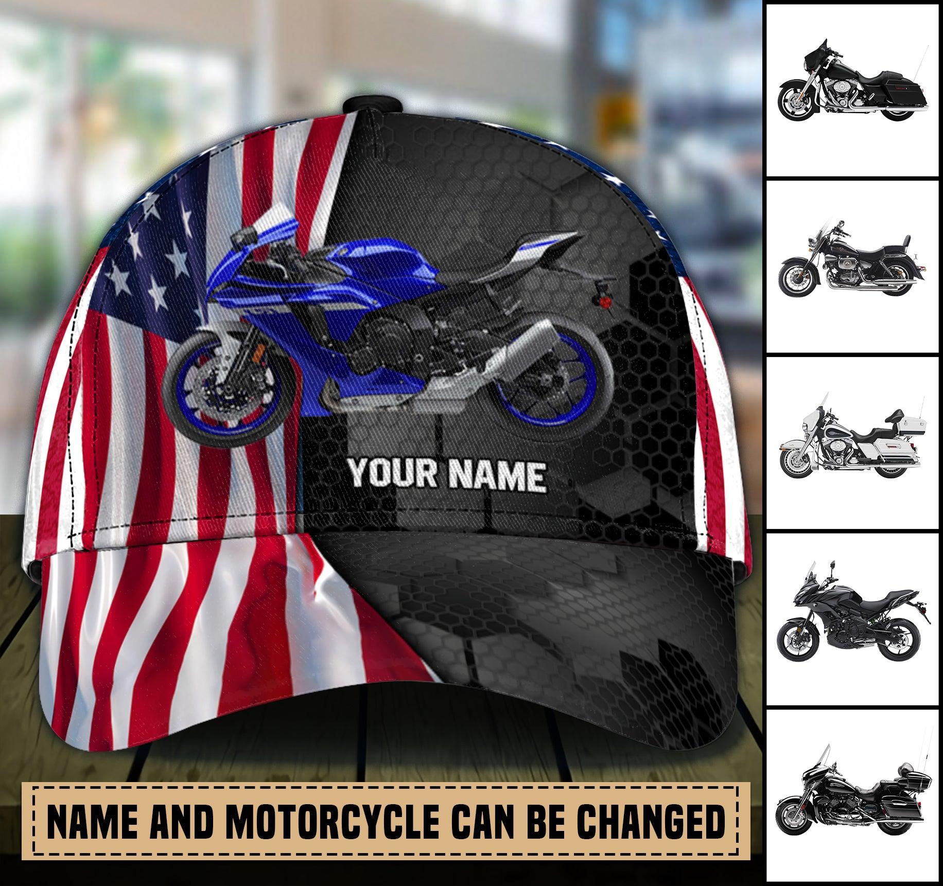 Motorcycle Personalized Classic Cap, Personalized Gift for Motorcycle Lovers, Motorcycle Riders Trucker Hats Custom Hats Gifts For Men & Women