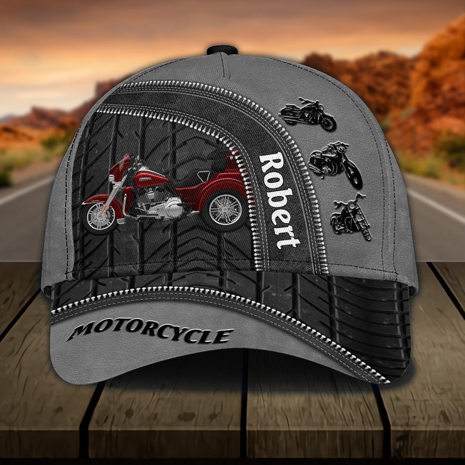 Motorcycle Personalized Classic Cap, Personalized Gift for Motorcycle Lovers, Motorcycle Riders Trucker Hats Custom Hats Gifts For Men & Women