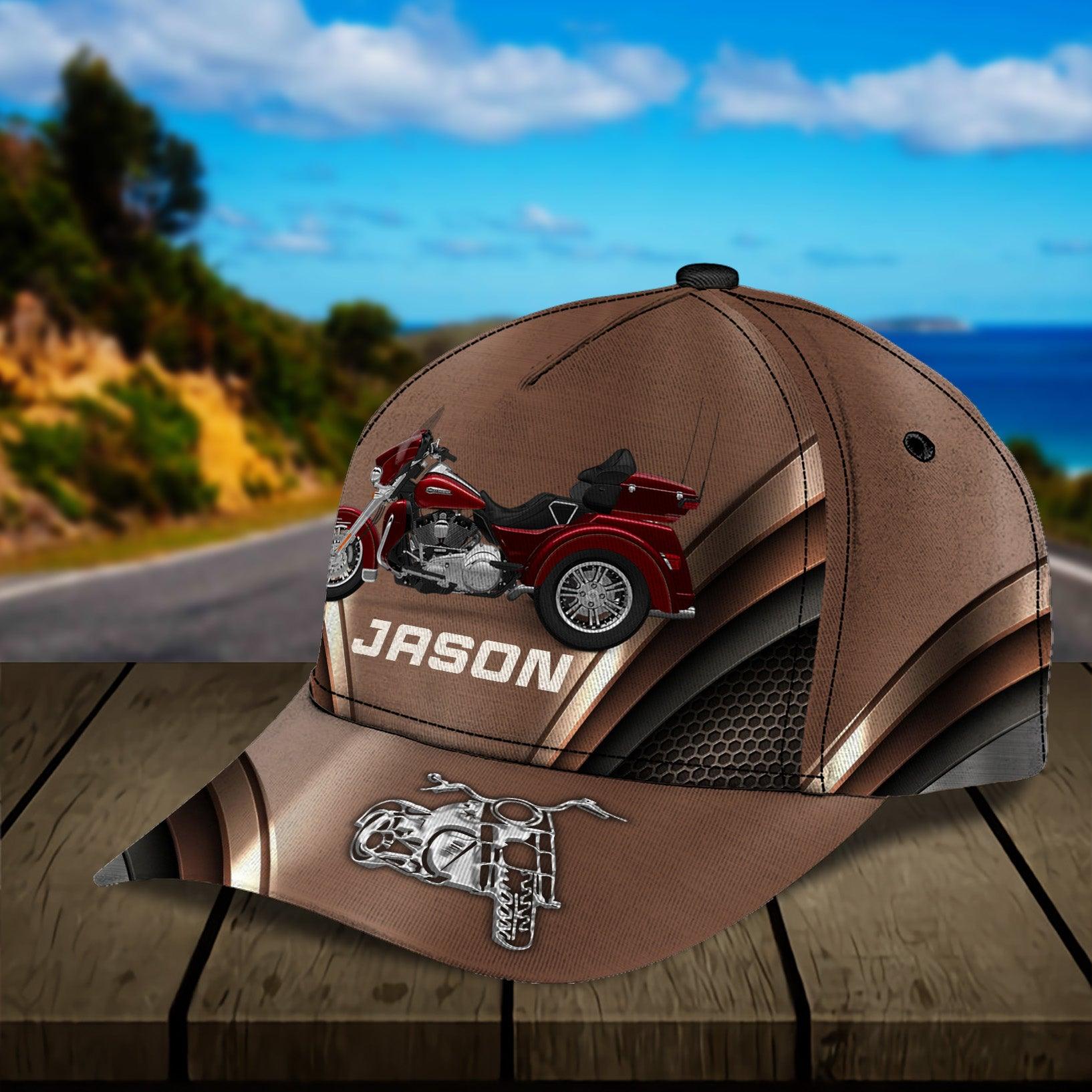 Motorcycle Personalized Classic Cap, Personalized Gift for Motorcycle Lovers, Motorcycle Riders Trucker Hats Custom Hats Gifts For Men & Women