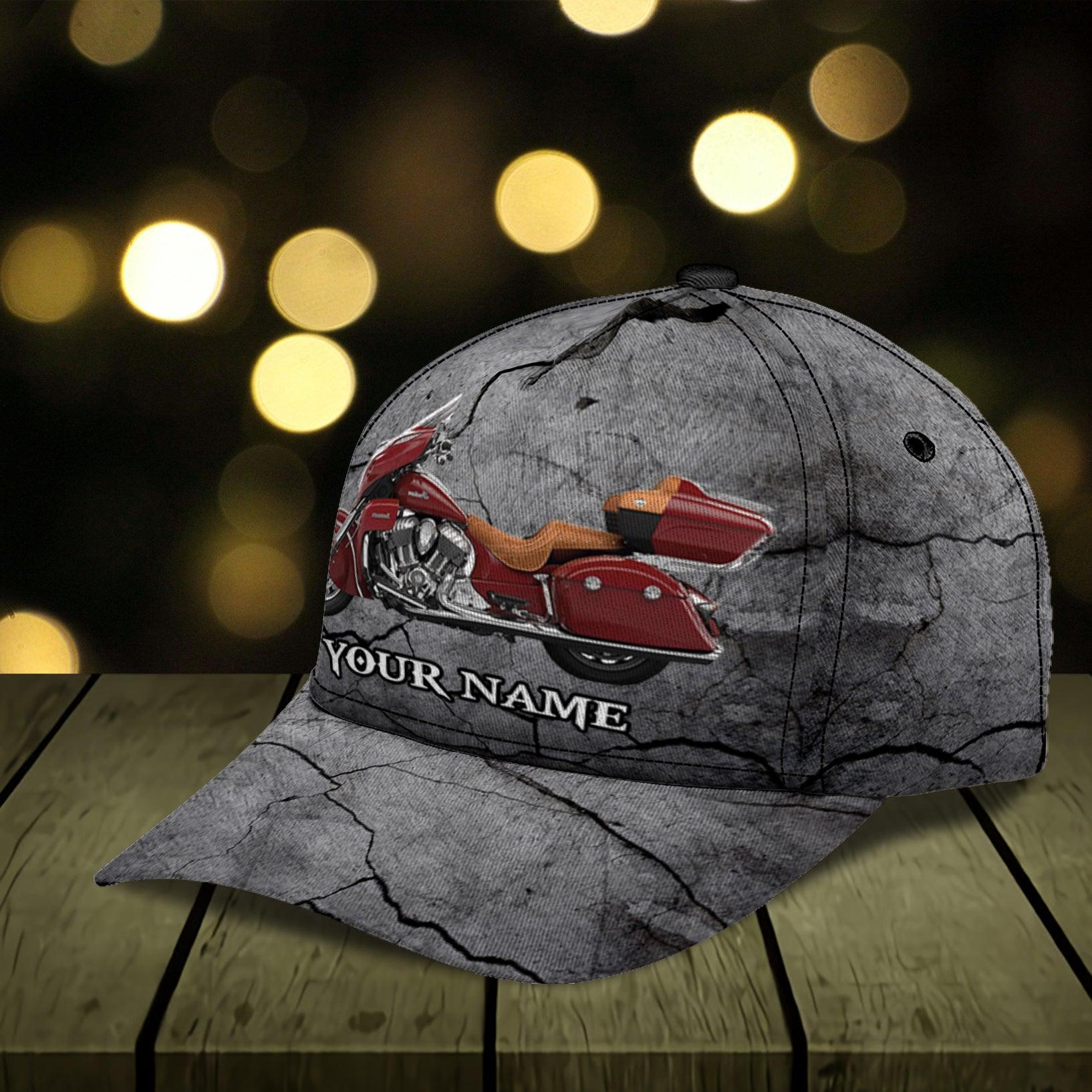 Motorcycle Personalized Classic Cap, Personalized Gift for Motorcycle Lovers, Motorcycle Riders Trucker Hats Custom Hats Gifts For Men & Women