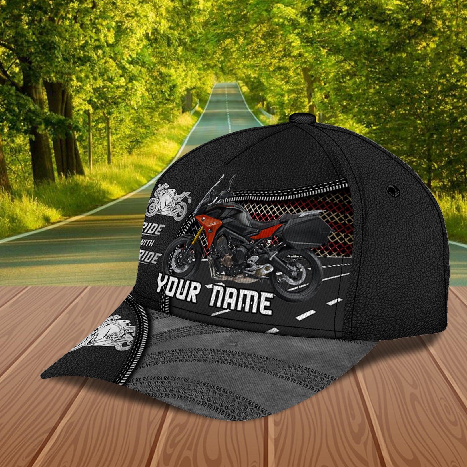 Motorcycle Ride With Pride Personalized Classic Cap, Personalized Gift for Motorcycle Lovers, Motorcycle Riders Trucker Hats Custom Hats Gifts For Men & Women