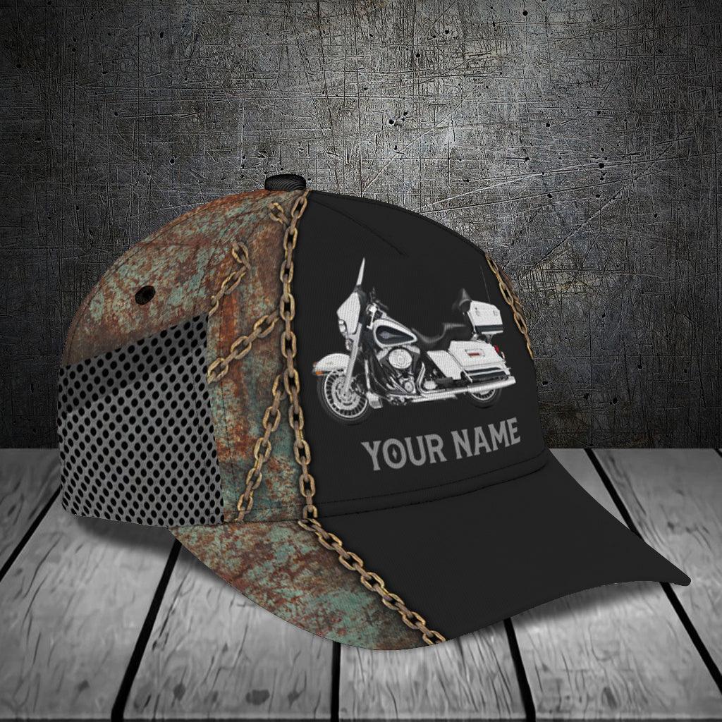 Motorcycle Rusty Chains Personalized Classic Cap, Personalized Gift for Motorcycle Lovers, Motorcycle Riders Trucker Hats Custom Hats Gifts For Men & Women