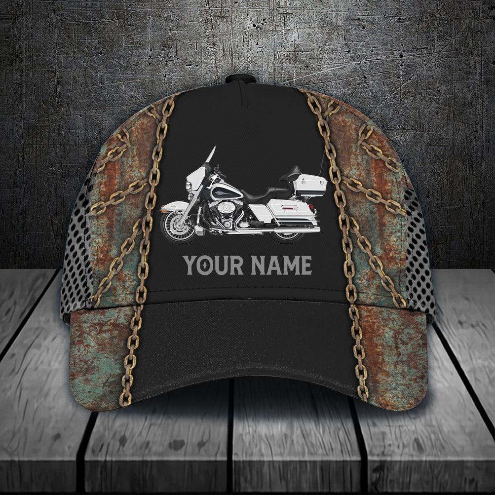 Motorcycle Rusty Chains Personalized Classic Cap, Personalized Gift for Motorcycle Lovers, Motorcycle Riders Trucker Hats Custom Hats Gifts For Men & Women