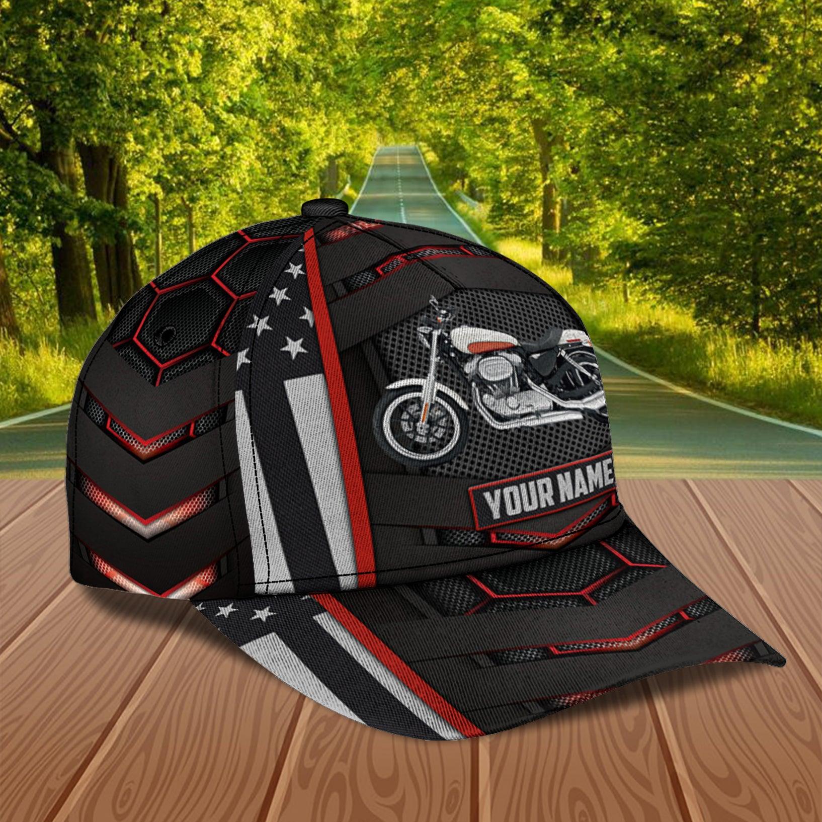 Motorcycle Stars Colorful Personalized Cap, Personalized Gift for Motorcycle Lovers, Motorcycle Riders Trucker Hats Custom Hats Gifts For Men & Women