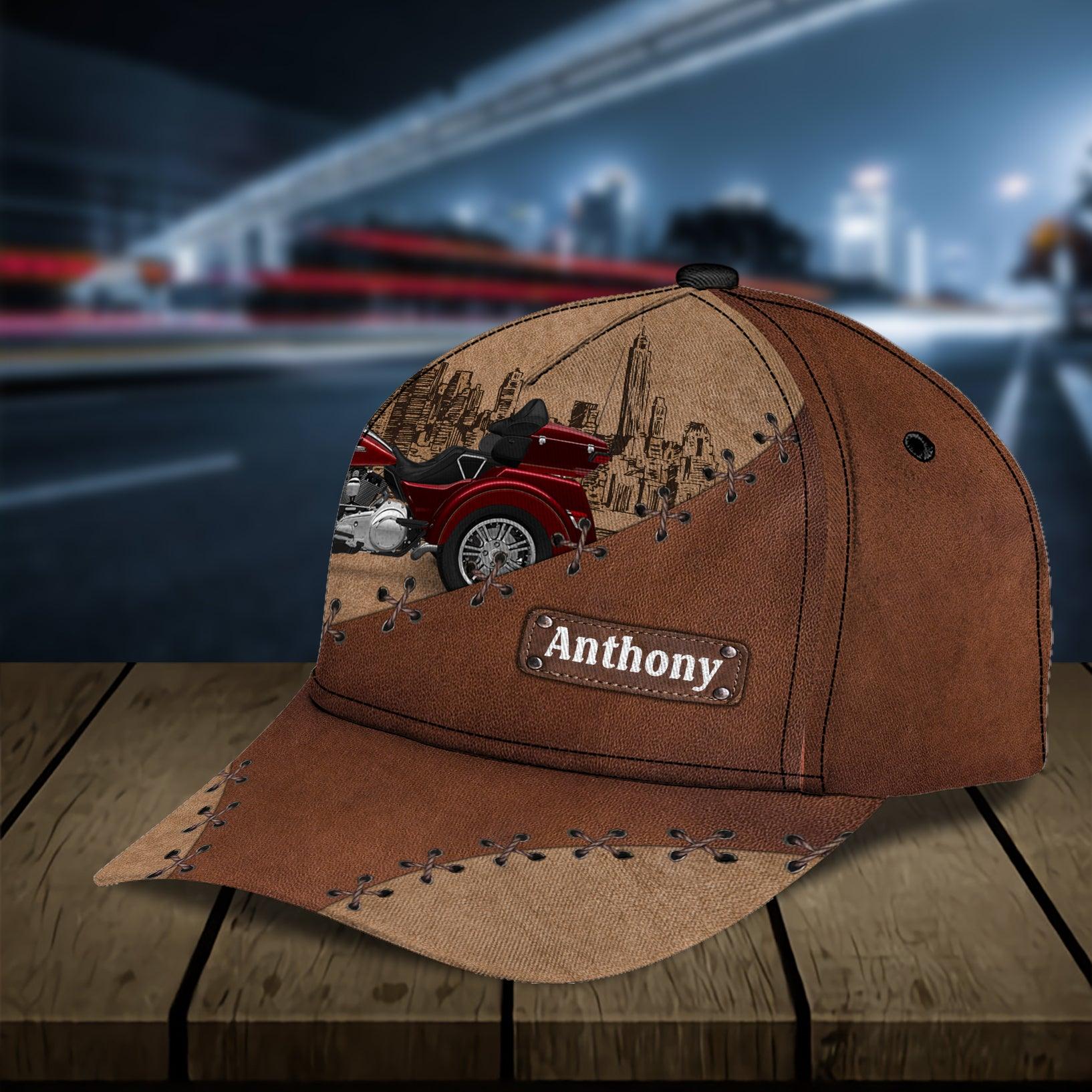 Motorcycle Stitch Personalized Cap, Personalized Gift for Motorcycle Lovers, Motorcycle Riders Trucker Hats Custom Hats Gifts For Men & Women