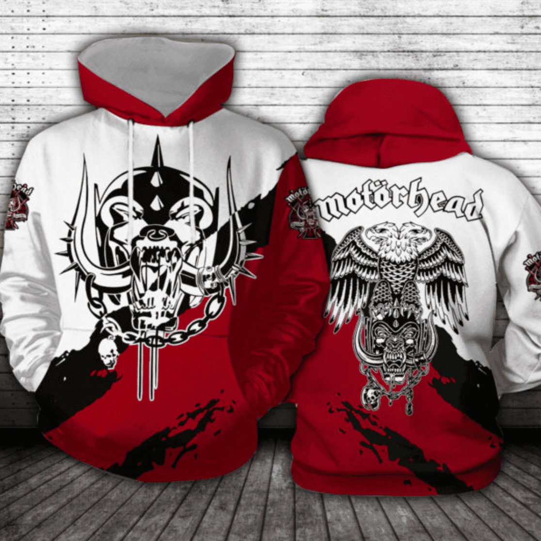 Motorhead Logo 3D All Over Print Hoodie, Zip Hoodie
