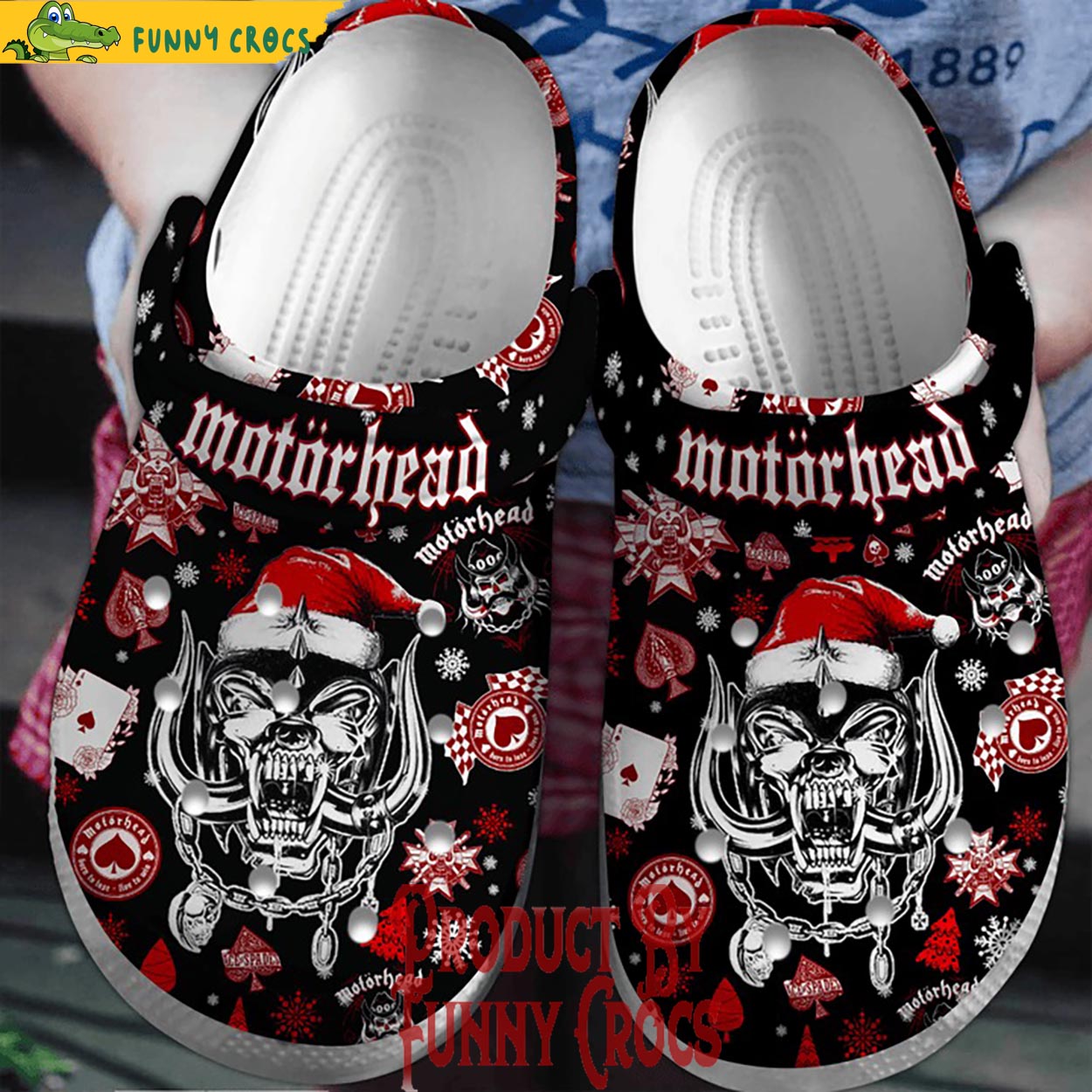 Motorhead Music Christmas Crocs Crocband Clogs Shoes Comfortable For Men Women and Kids