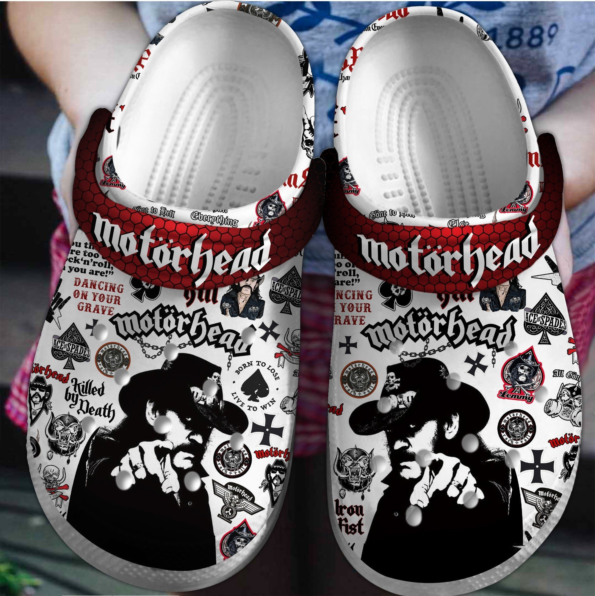Motorhead Music Crocs Crocband Clogs Shoes Comfortable For Men Women and Kids