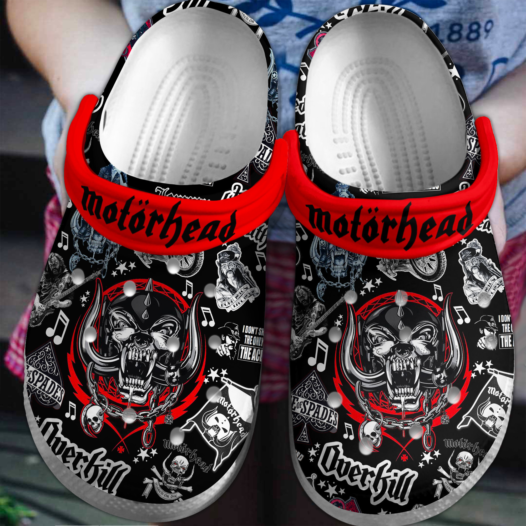 Motorhead Music Crocs Crocband Clogs Shoes Comfortable For Men Women and Kids
