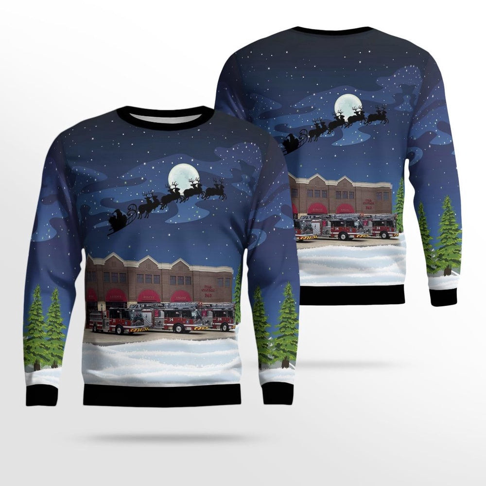 Mount Laurel New Jersey Mount Laurel Fire Department AOP Ugly Sweater Christmas Unisex Sweaters Gift For Christmas