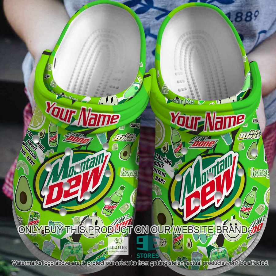 Mountain Dew Crocs Crocband Clogs Shoes Comfortable For Men Women and Kids