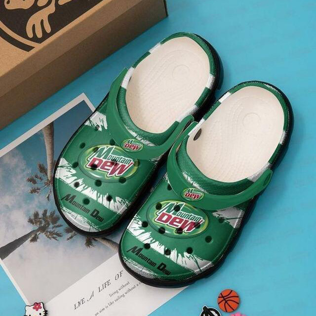 Mountain Dew Drink Power Gift Art Rubber clog Shoes Comfy Footwear