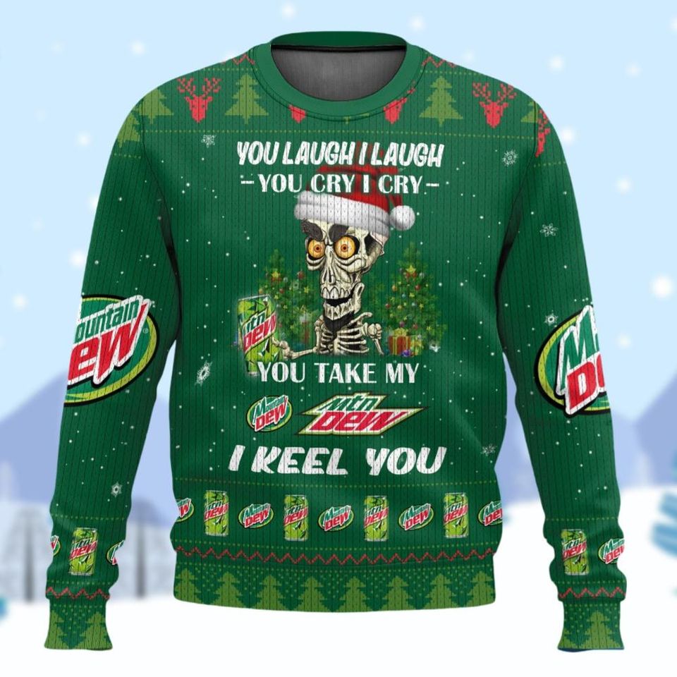 Mountain Dew Sweater, Mt Dew Christmas Sweater, Soft Drink Holiday Sweater