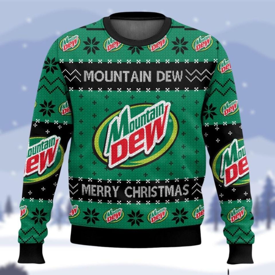 Mountain Dew Ugly Christmas Sweater - Holiday Soda Sweater - Image 2