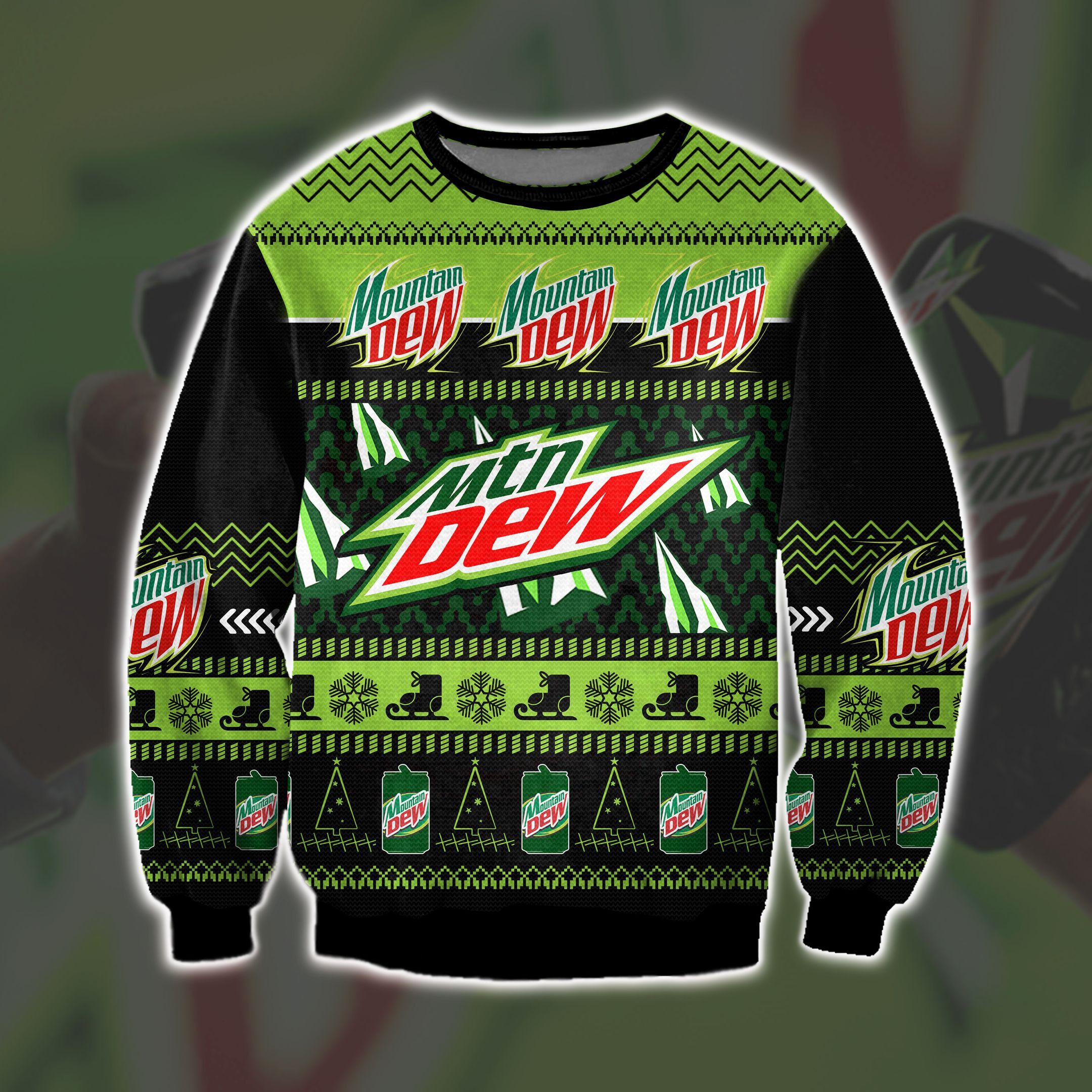 Mountain Drew 3D All Over Print Ugly Christmas Sweater Adult 3D Funny Matching for family