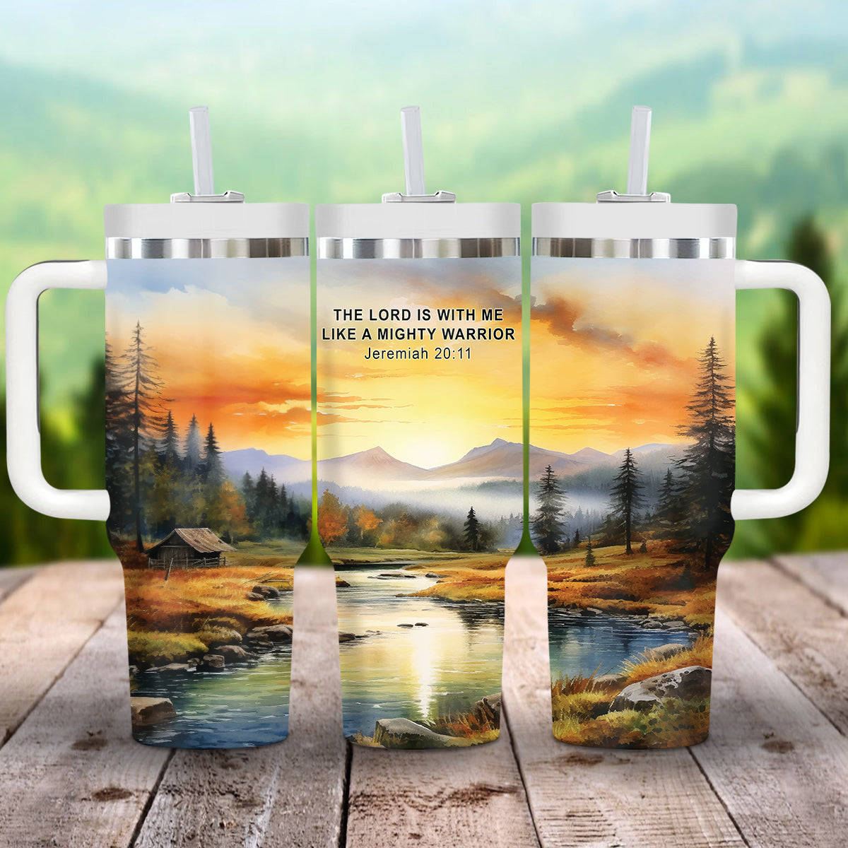 Mountain Landscape Art Faith Custom Stanley Cup 40 oz 30 oz Tumbler With HandleTVC2301690