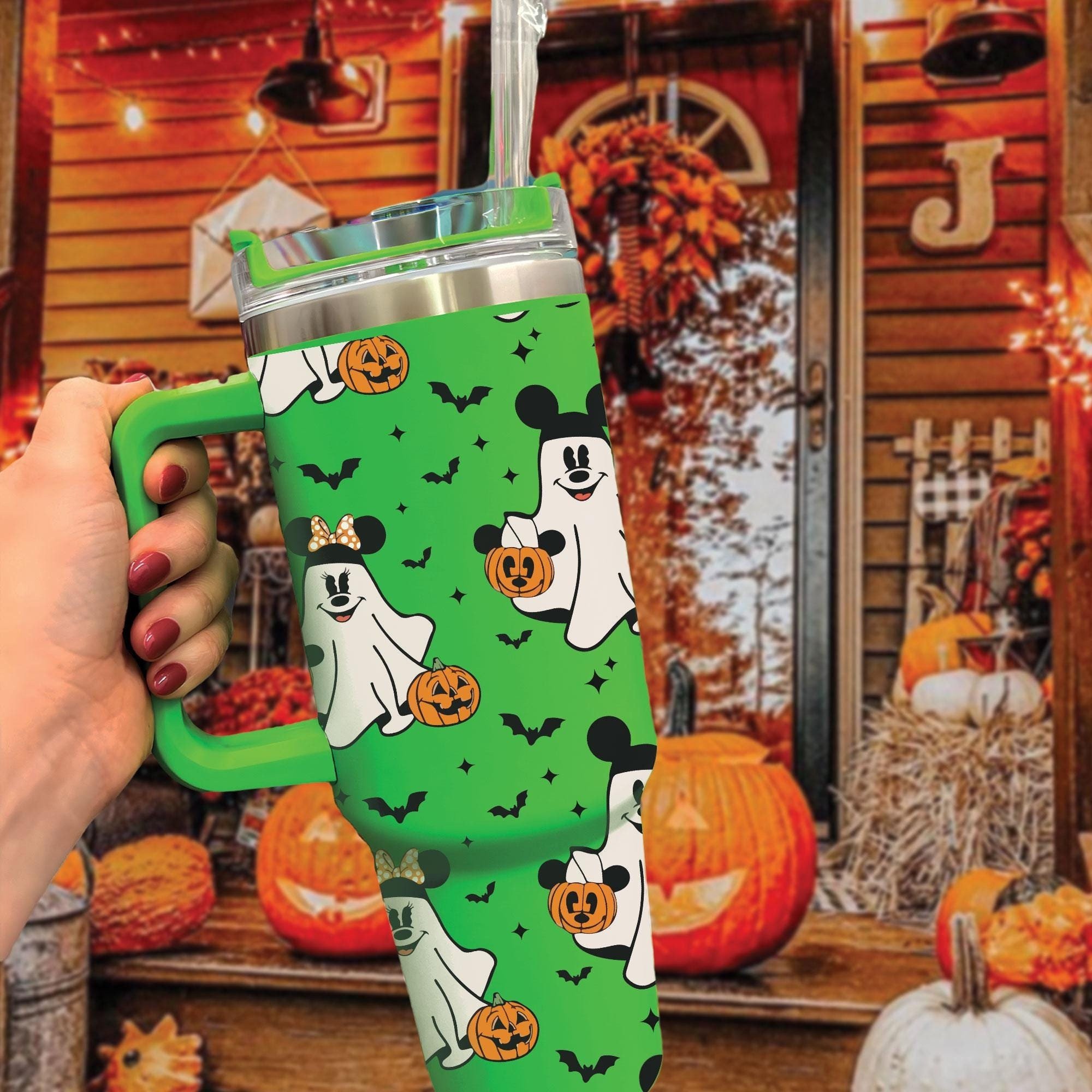 Mouse And Friend Cartoon Halloween Custom Stanley Cup 40 oz 30 oz Tumbler With HandleTVC2301668