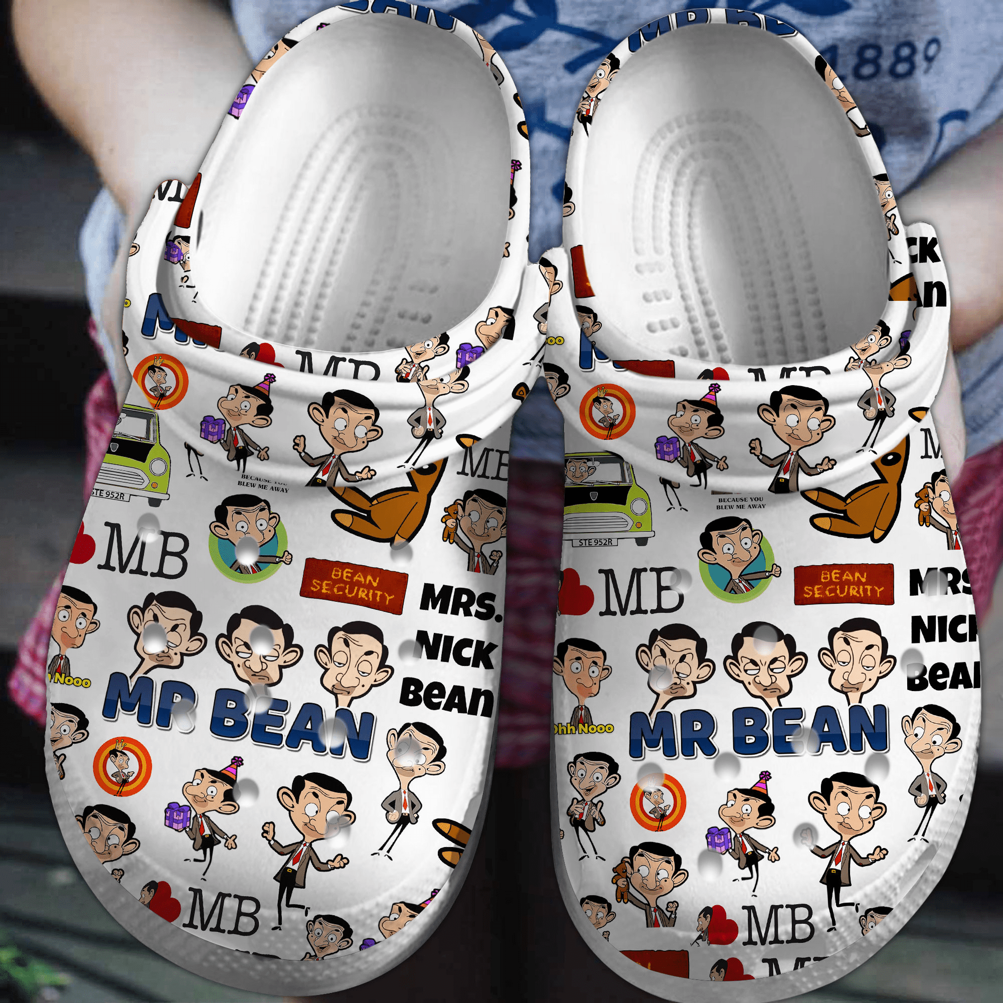 Mr Bean TV Show Crocs Crocband Clogs Shoes Comfortable For Men Women and Kids