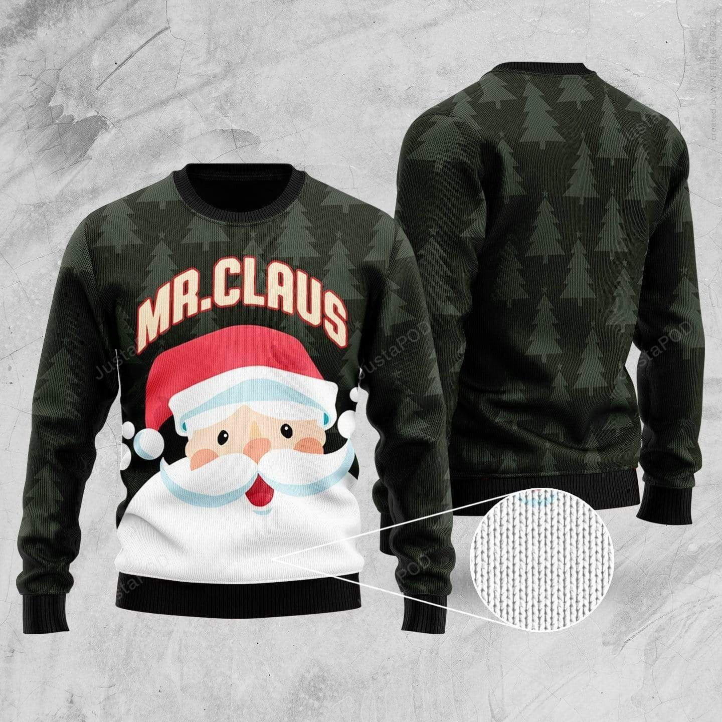 Mr Claus Ugly Christmas Sweater Adult 3D Funny Matching for family
