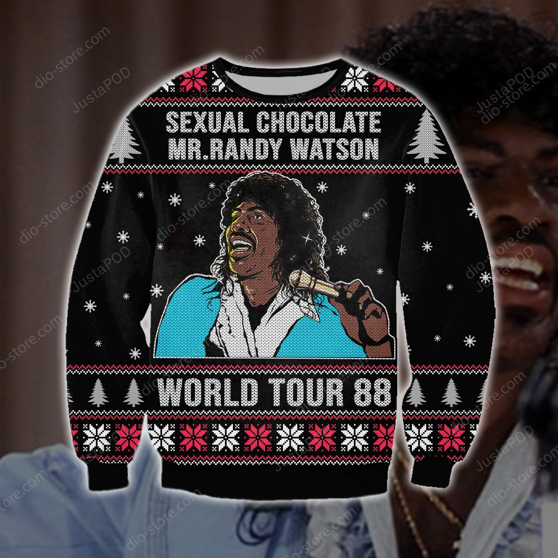 Mr Randy Watson Knitting Pattern 3D Print Ugly Christmas Sweater Adult 3D Funny Matching for family