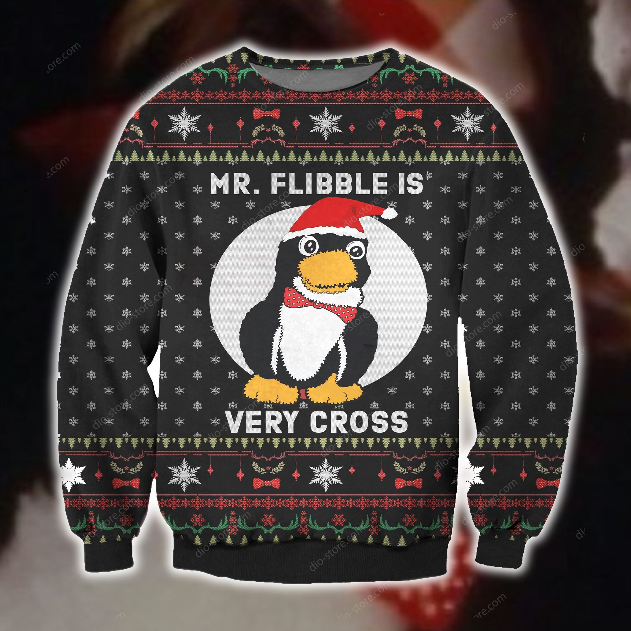 Mr. Flibble Ugly Christmas Sweater Adult 3D Funny Matching for family