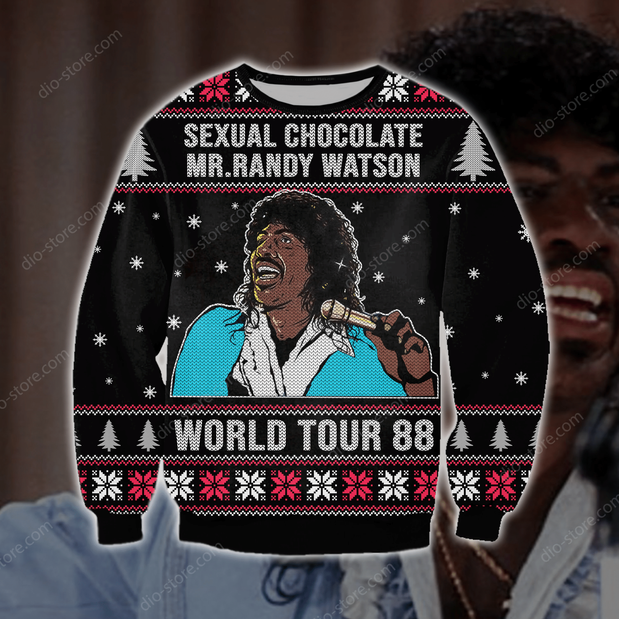 Mr. Randy Watson Knitting Pattern 3D Print Ugly Christmas Sweater Adult 3D Funny Matching for family