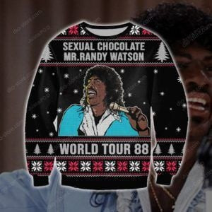 Mr. Randy Watson Knitting Ugly Christmas Sweater Adult 3D Funny Matching for family