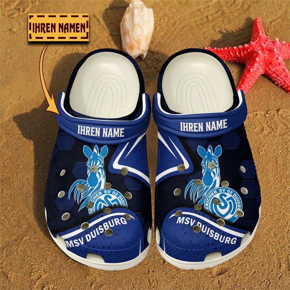 MSV Duisburg Bundesliga Sport Crocs Crocband Clogs Shoes Comfortable For Men Women and Kids