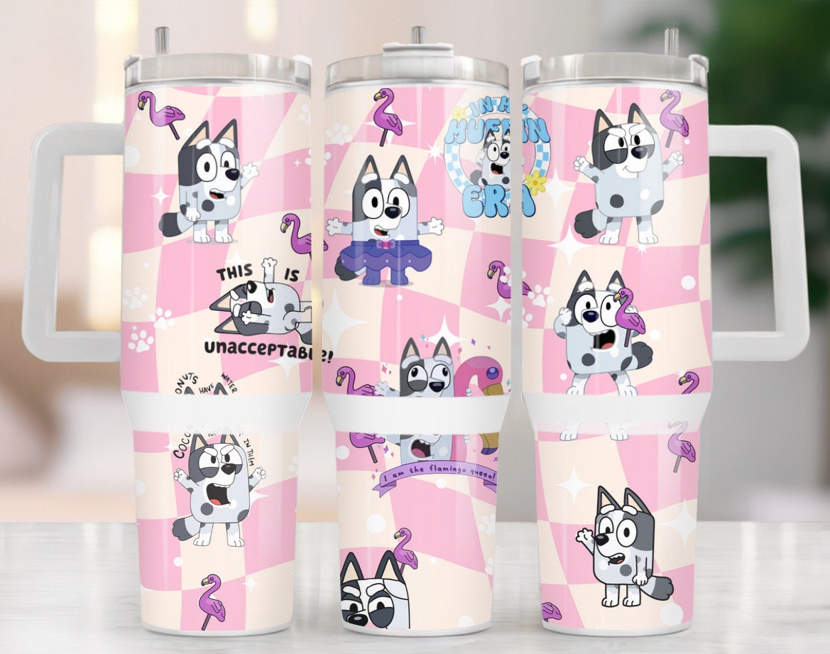 Muffin Heeler Bluey Cartoon Custom Stanley Cup 40 oz 30 oz Tumbler With HandleTVC2301970