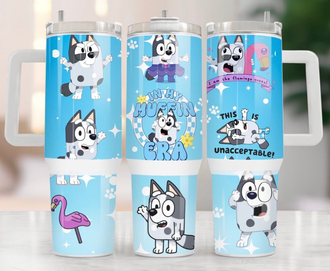 Muffin Heeler Bluey Cartoon Custom Stanley Cup 40 oz 30 oz Tumbler With HandleTVC2301970